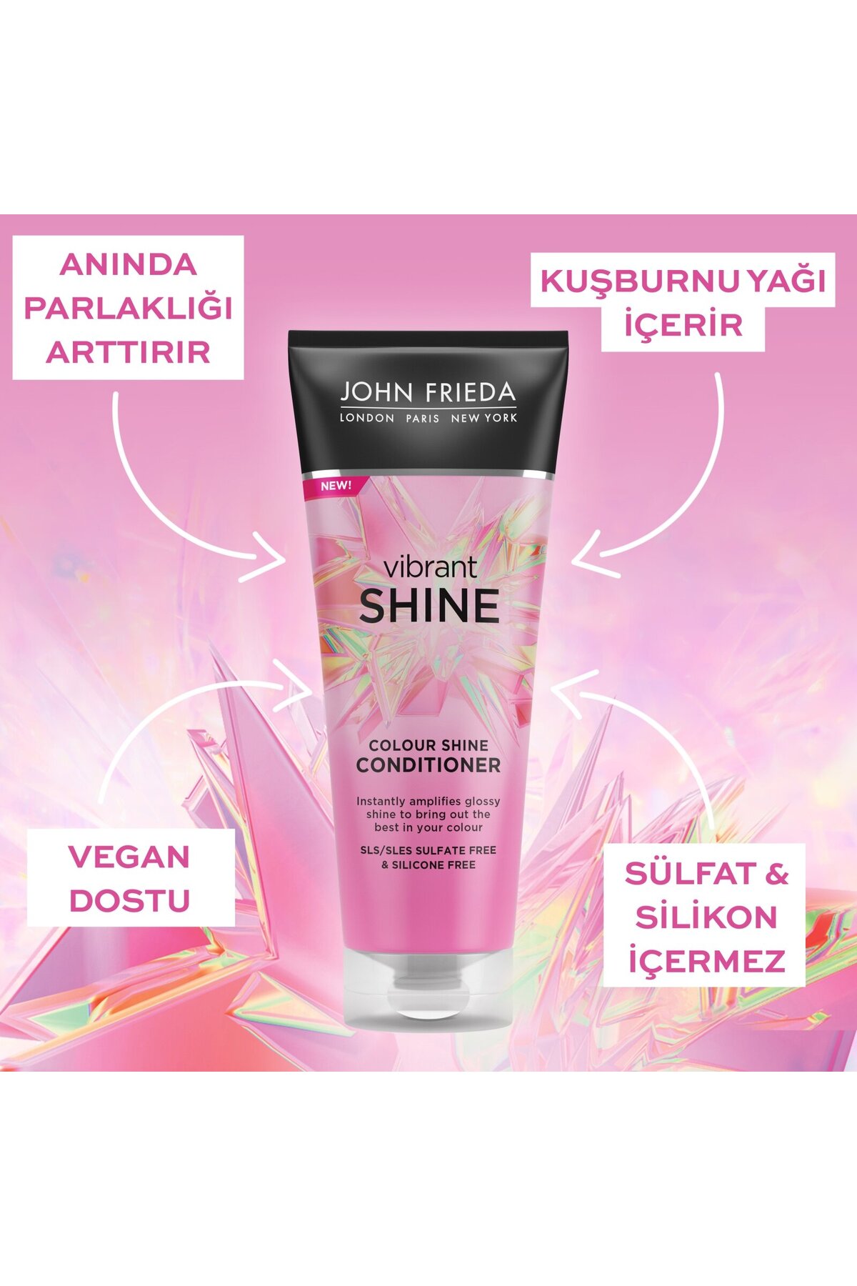 JOHN FRİED VİBRANT SHİNE CANLI PARLAKLIK VEREN SAÇ KREMİ 250ML-