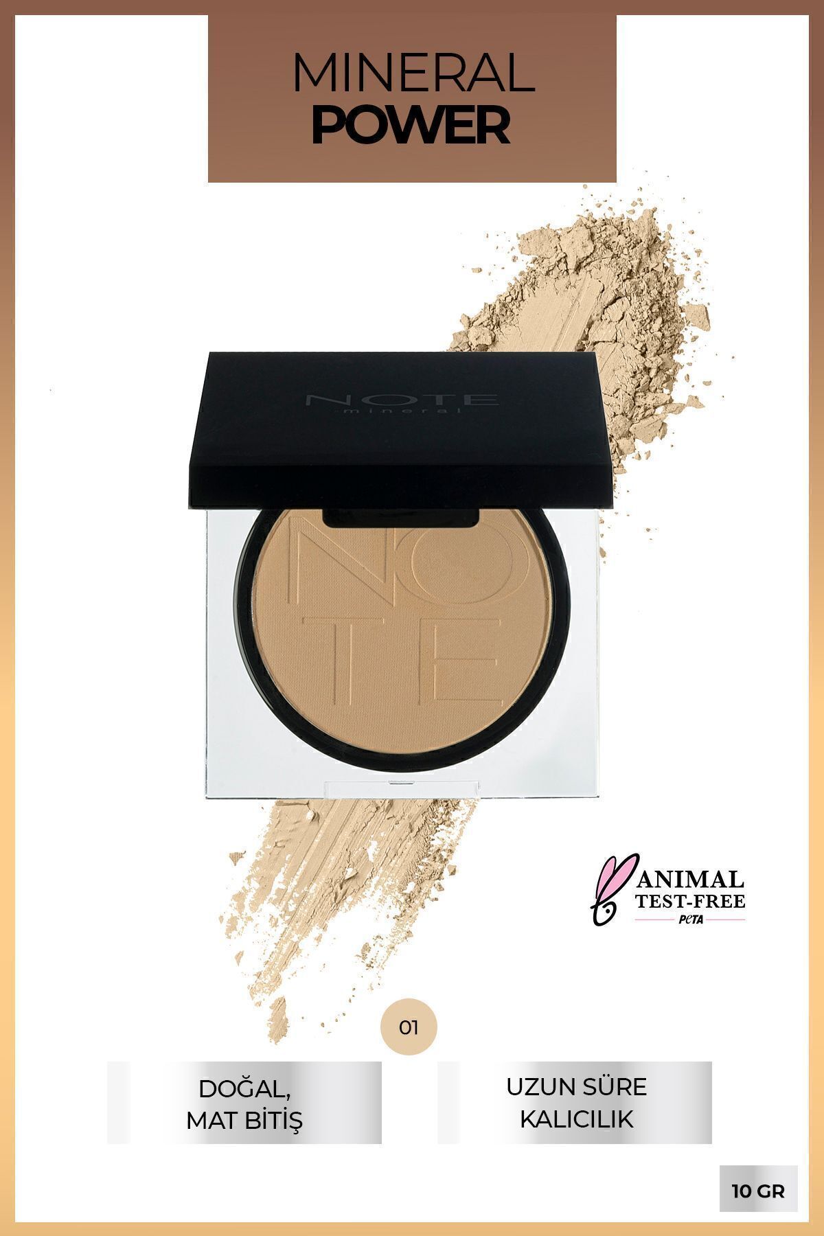 NOTE MİNERAL  NATURAL GLOW PUDRA NO.01-