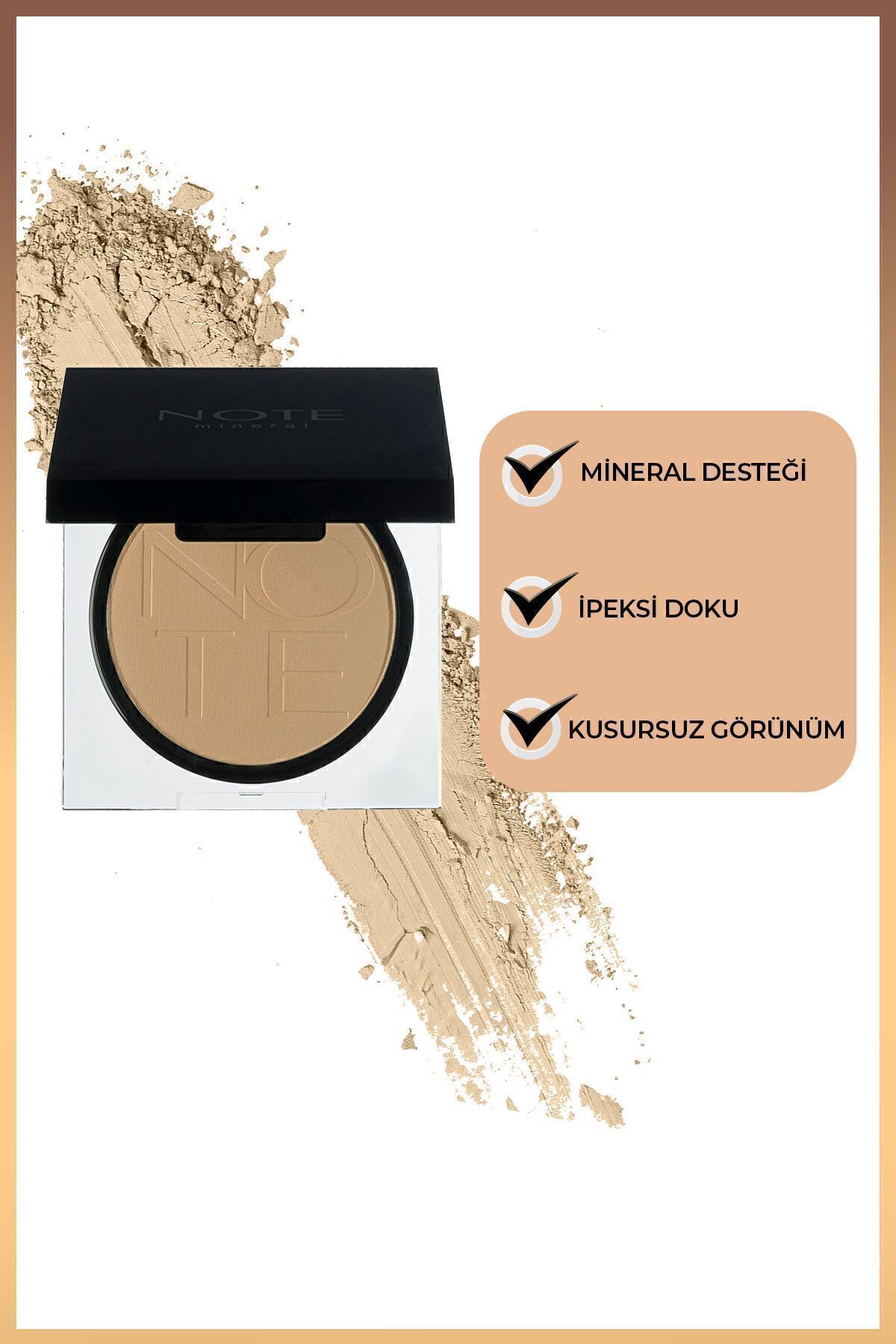 NOTE MİNERAL  NATURAL GLOW PUDRA NO.01-