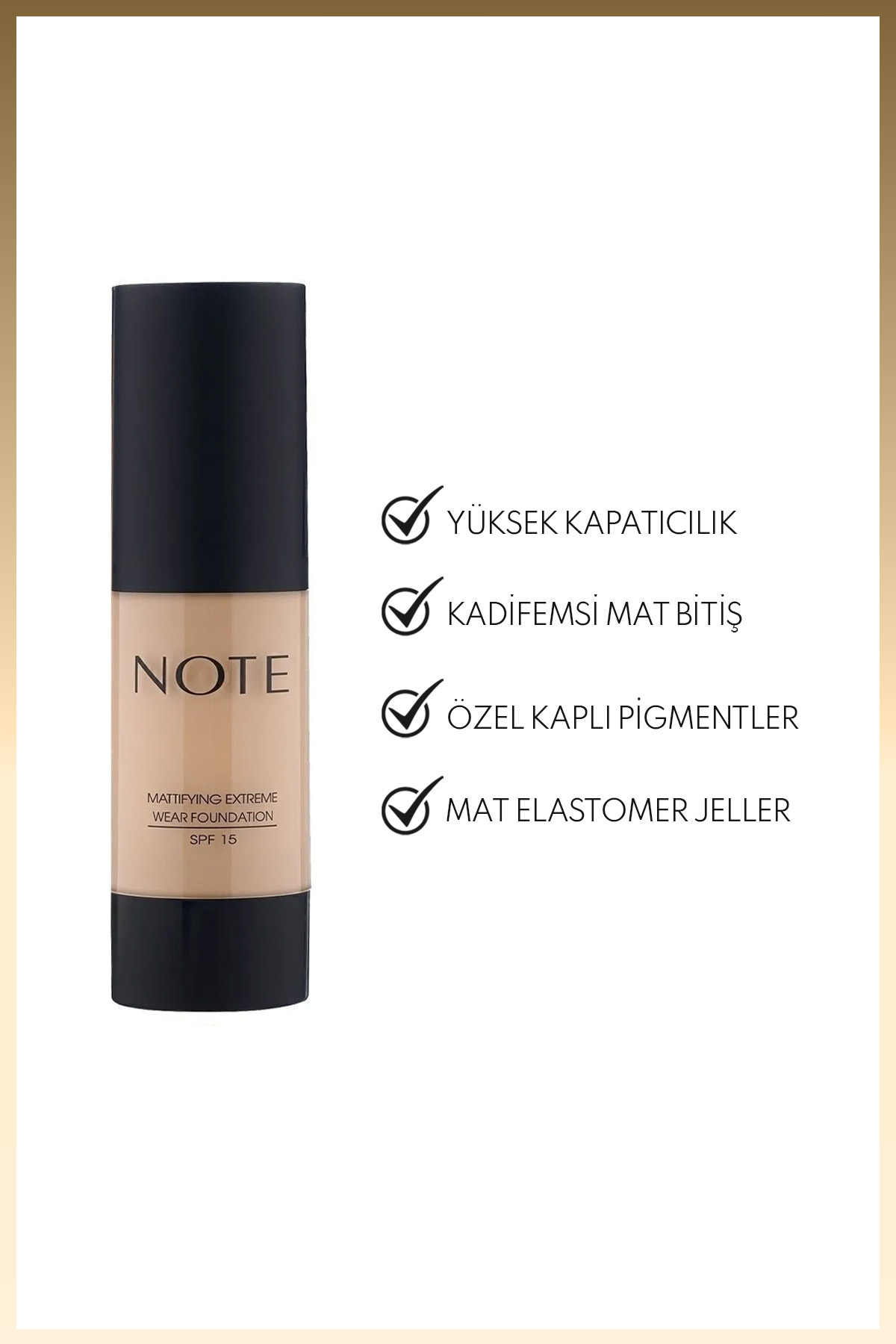 NOTE  MATTİFİYİNG EXTREME WEAR BEİGE NO.01 FONDÖTEN-