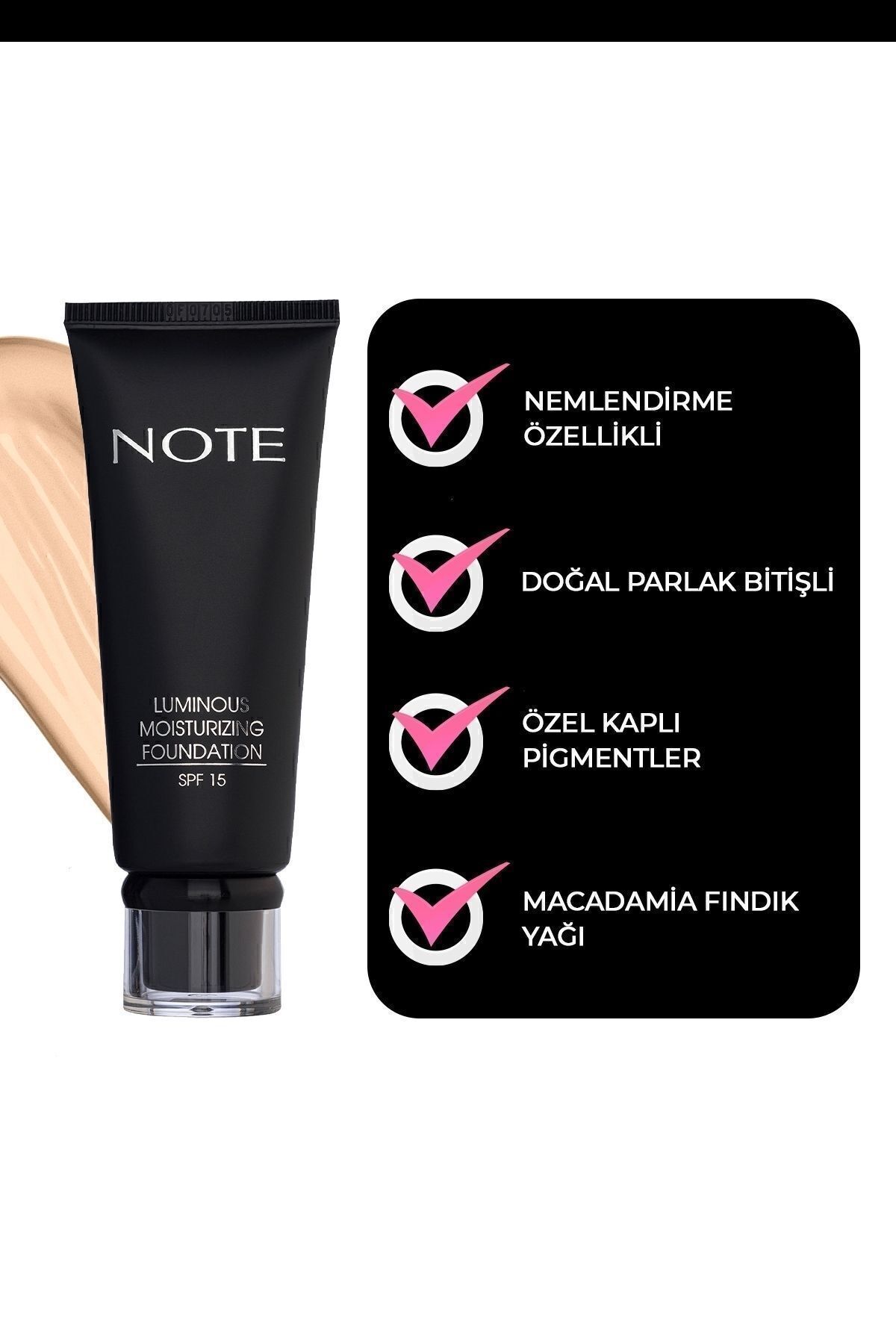 NOTE  LUMİNOUS MOİSTURİZİNG MEDIUM BEİGE NO.03 FONDÖTEN-