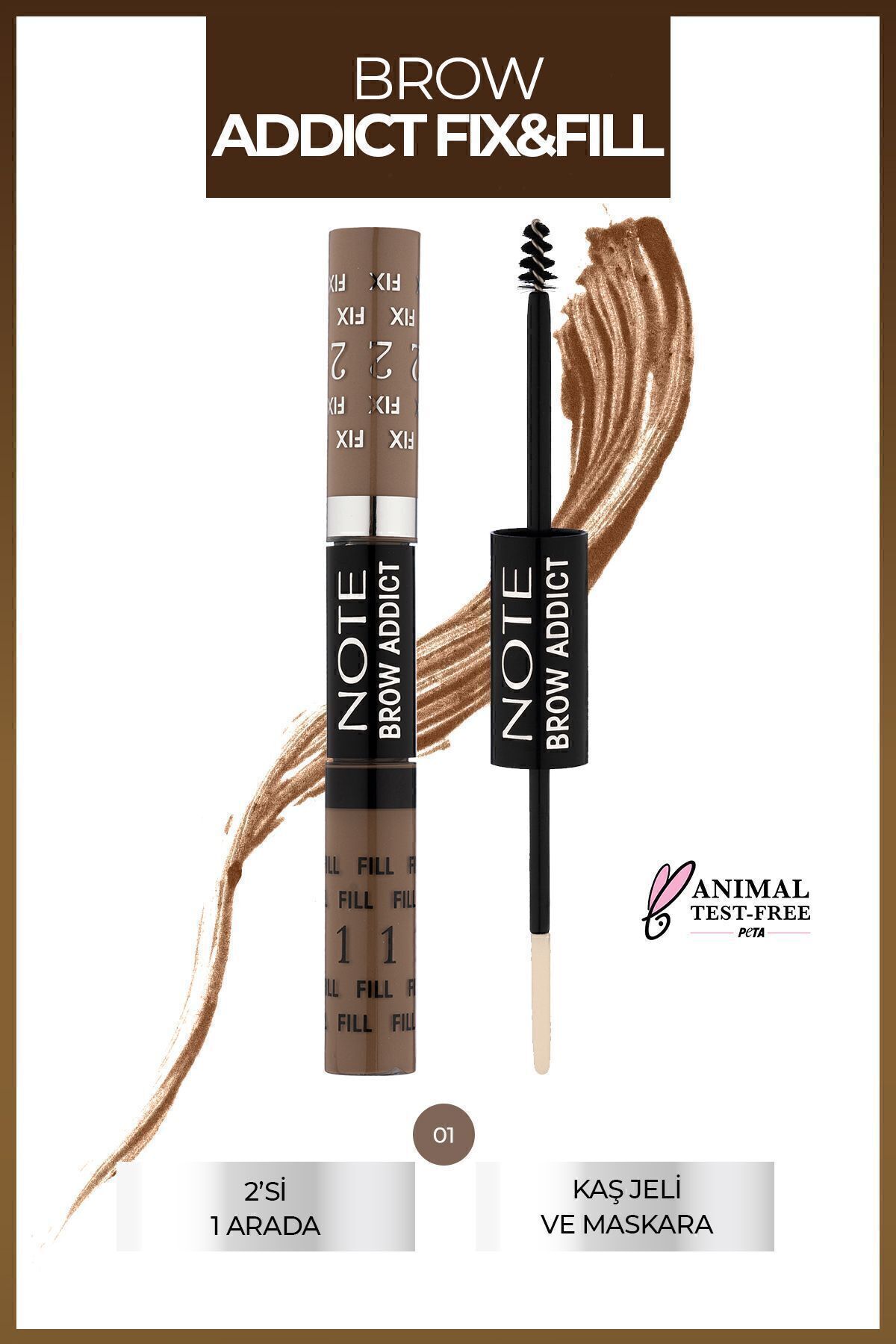 NOTE BROW ADDICT TINT&SHAPING GEL DARK BLONDE 01 KAŞ MASKARASI-