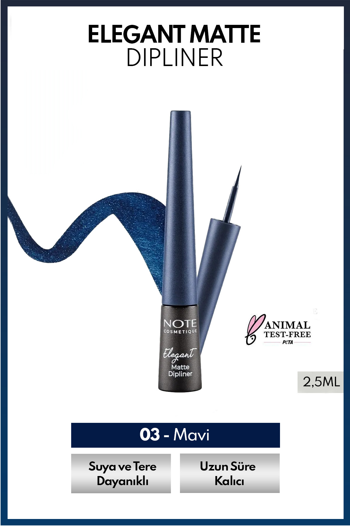 NOTE ELEGANT MATTE  NAVY BLUE 03 EYELİNER-
