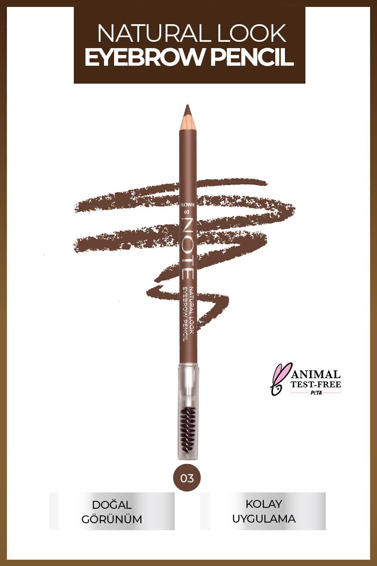 NOTE NATURAL LOOK GÖZ KALEMİ LIGHT BROWN 03-