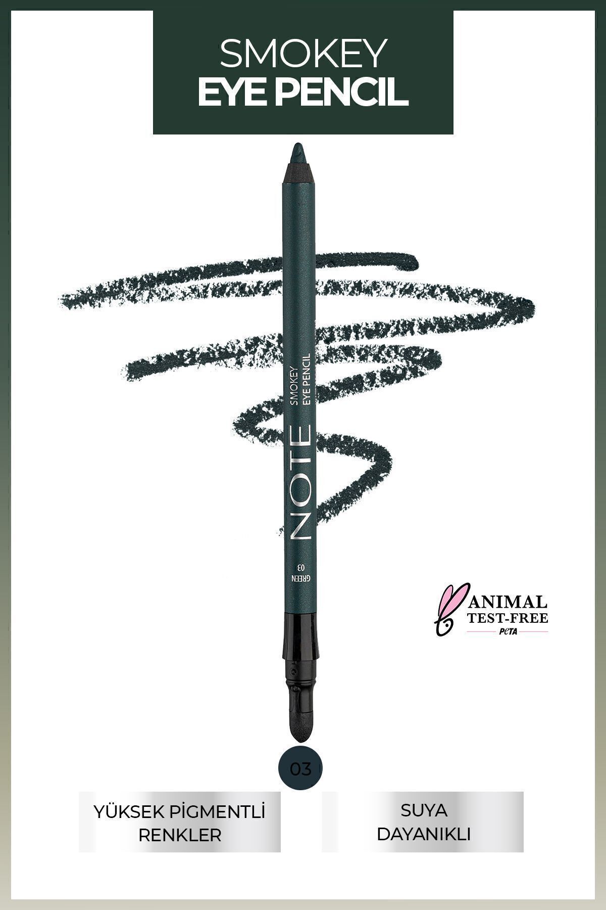 NOTE SMOKEY GÖZ KALEMİ GREEN 03-
