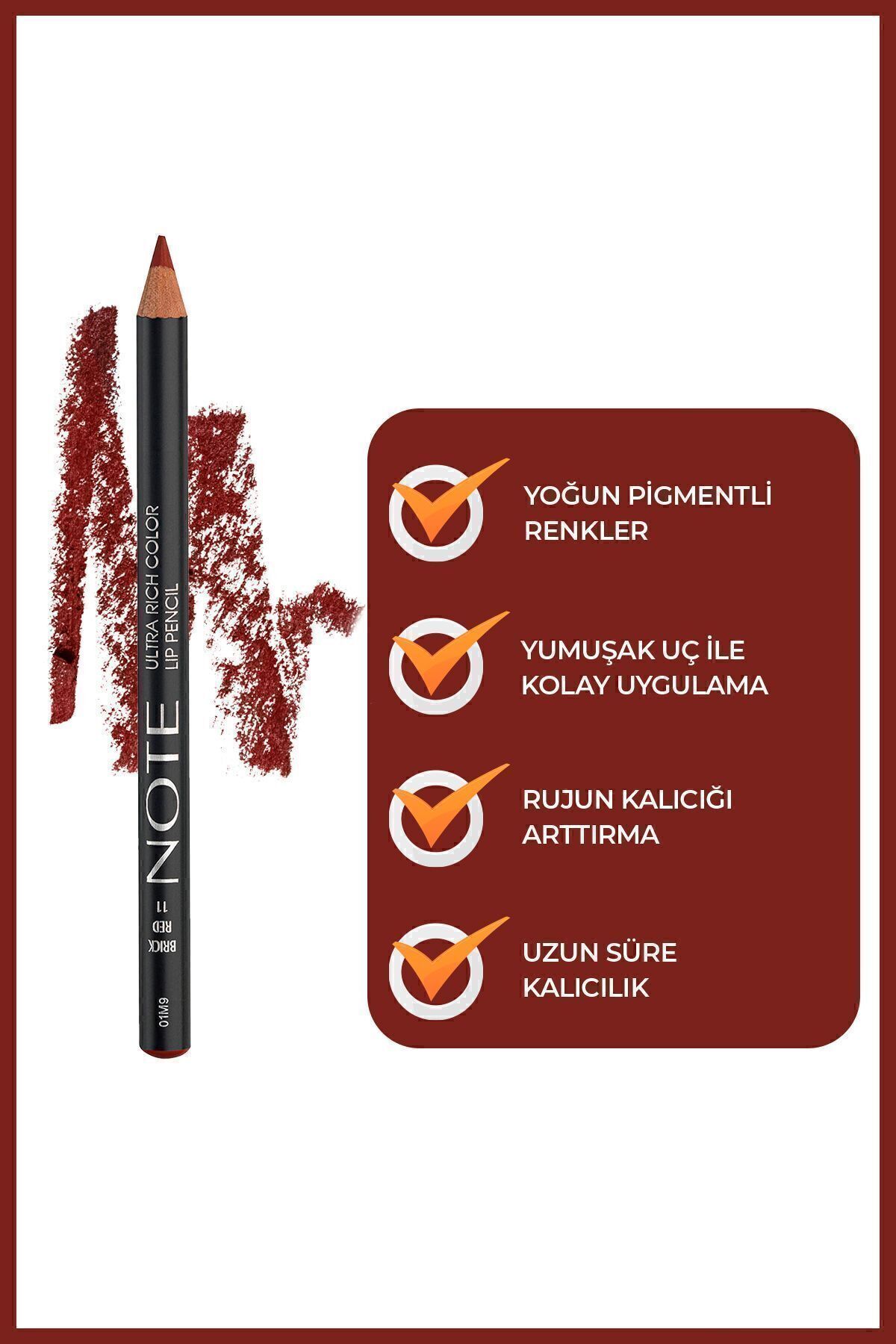 NOTE ULTRA RİCH COLOR DUDAK KALEMİ BRICK RED 11-