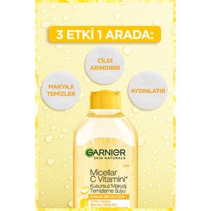 GARNİER MİCELLAR C VİTAMİNİ KUSURSUZ MAKYAJ TEMİZLEME SUYU 400ML-