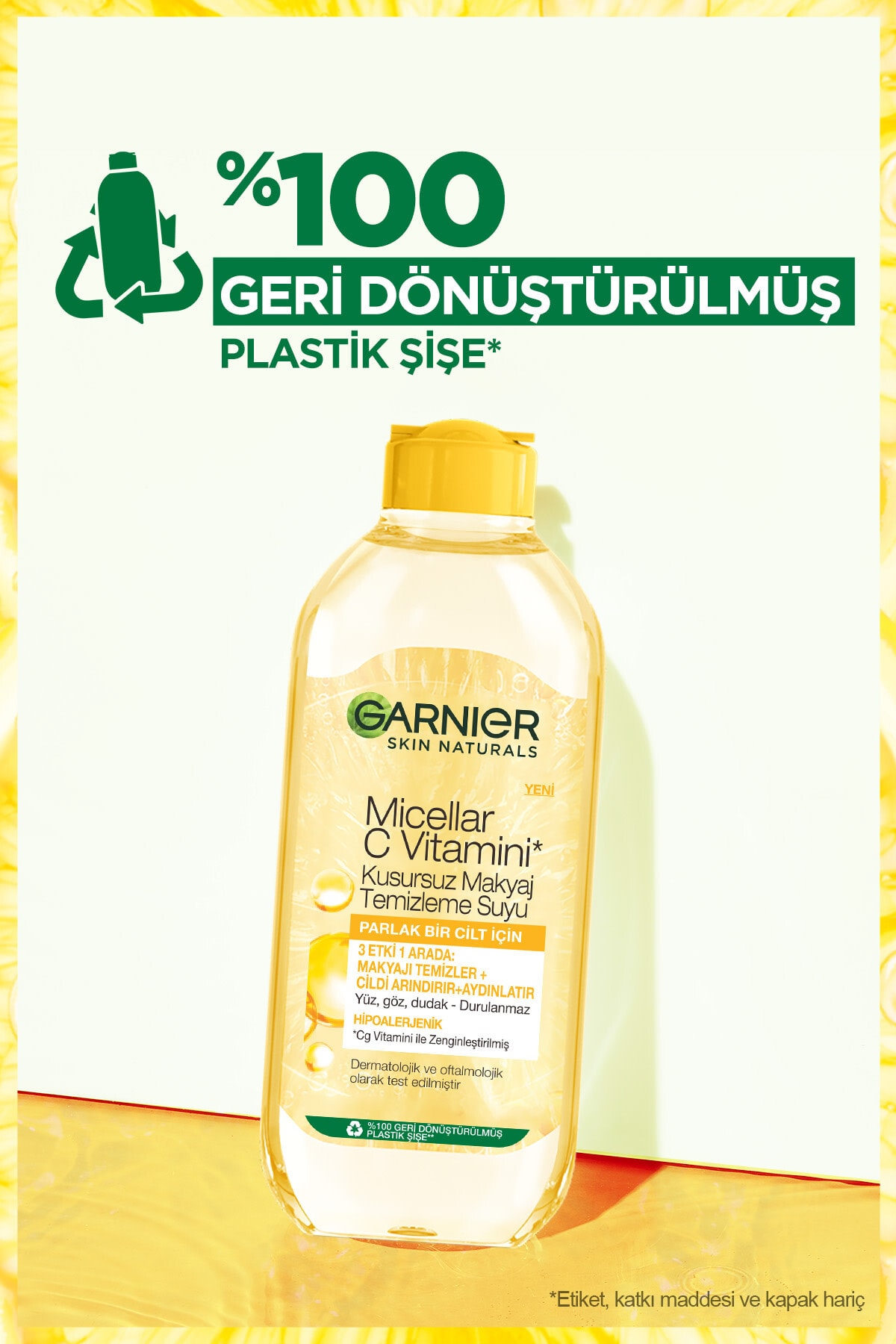 GARNİER MİCELLAR C VİTAMİNİ KUSURSUZ MAKYAJ TEMİZLEME SUYU 400ML-