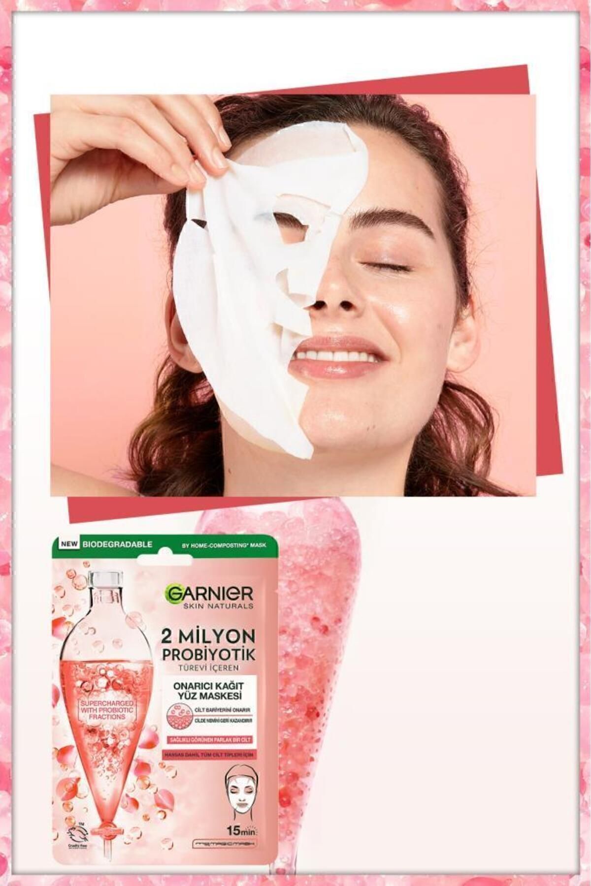 GARNİER 2 MİLYON PROBİYOTİK TÜREVİ IÇEREN KAĞIT MASKE-