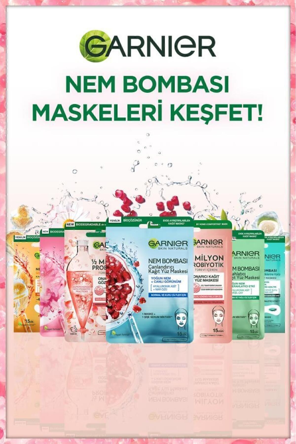 GARNİER 2 MİLYON PROBİYOTİK TÜREVİ IÇEREN KAĞIT MASKE-