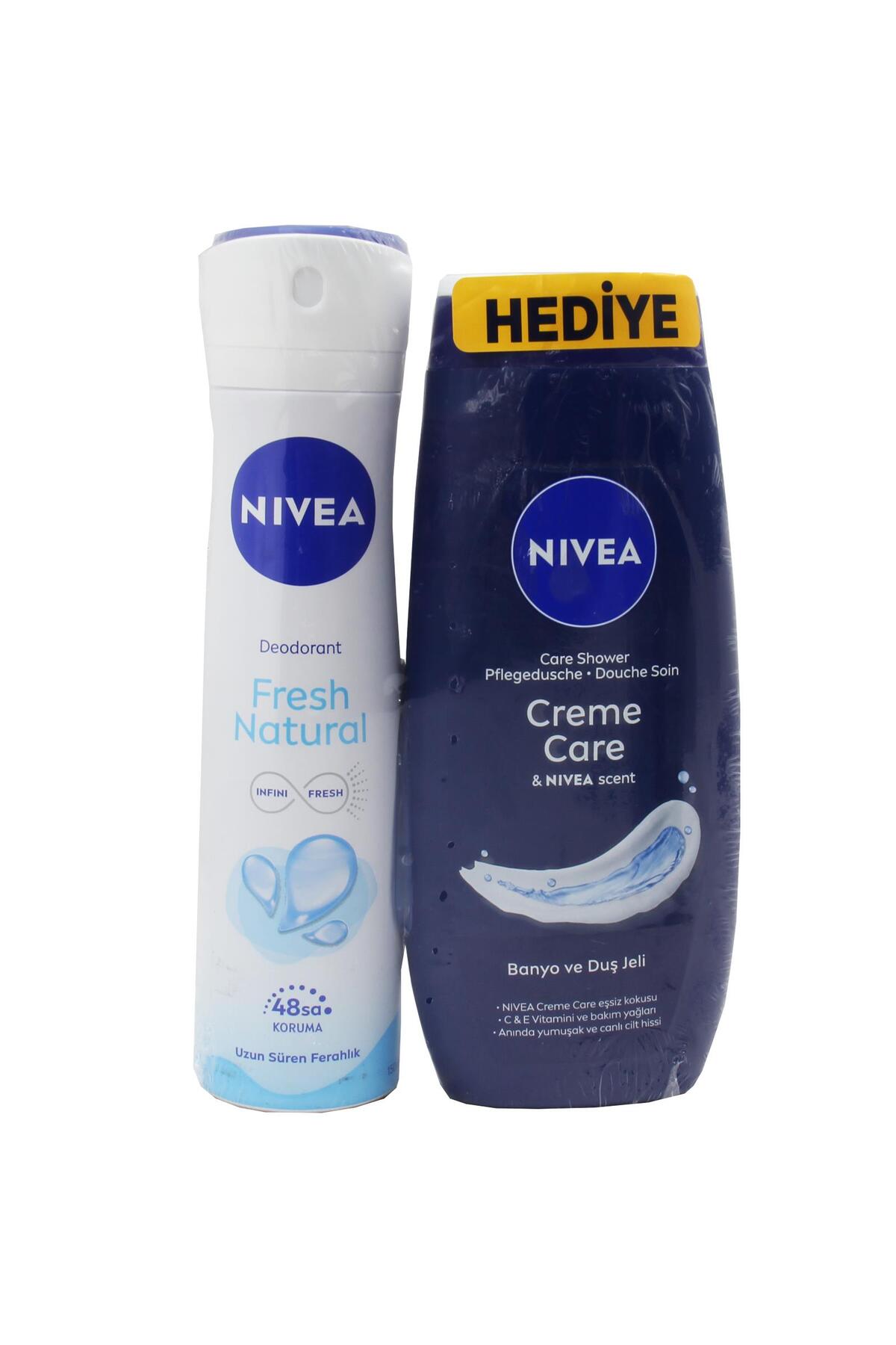 NIVEA FRESH KADIN SPREY 150 ML + CREME CARE DUŞ JELİ 250 ML-