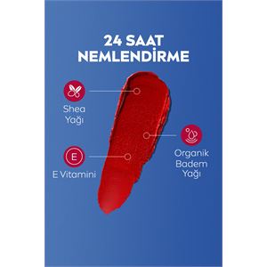 NIVEA RENKLİ DUDAK BAKIM KREMİ,KIRMIZI,4,8GR,NEMLENDİRME,SPF30,DOĞAL YAĞLAR,E-