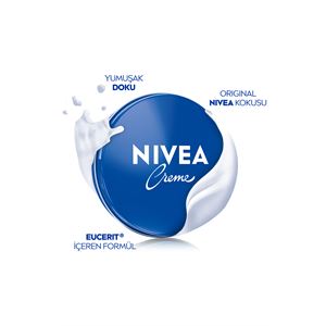 NIVEA CREME 150ML, BAKIM YAPAN KORUMA, UZUN SÜRELİ YOĞUN NEMLENDİRİCİ, EL YÜZ VE VÜCUT, YUMUŞAK CİLT HİSSİ-