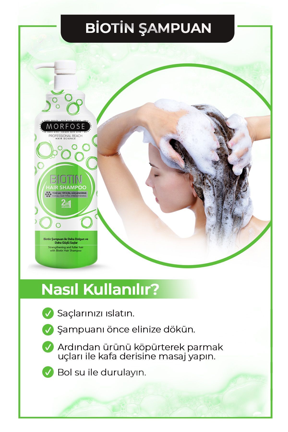 MORFOSE BİOTİN IÇEREN SAÇ ŞAMPUANI 1000 ML-