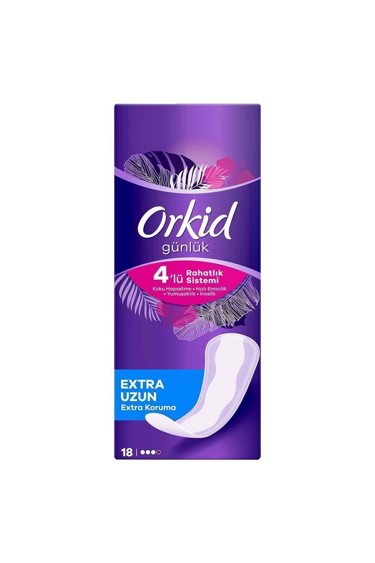 ORKİD EXTRA KORUMA EXTRA UZUN GÜNLÜK PED 18 ADET-
