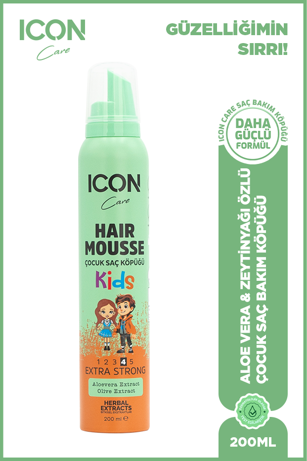 İcon Care Çocuk Saç Köpüğü 200ml Extra Strong-