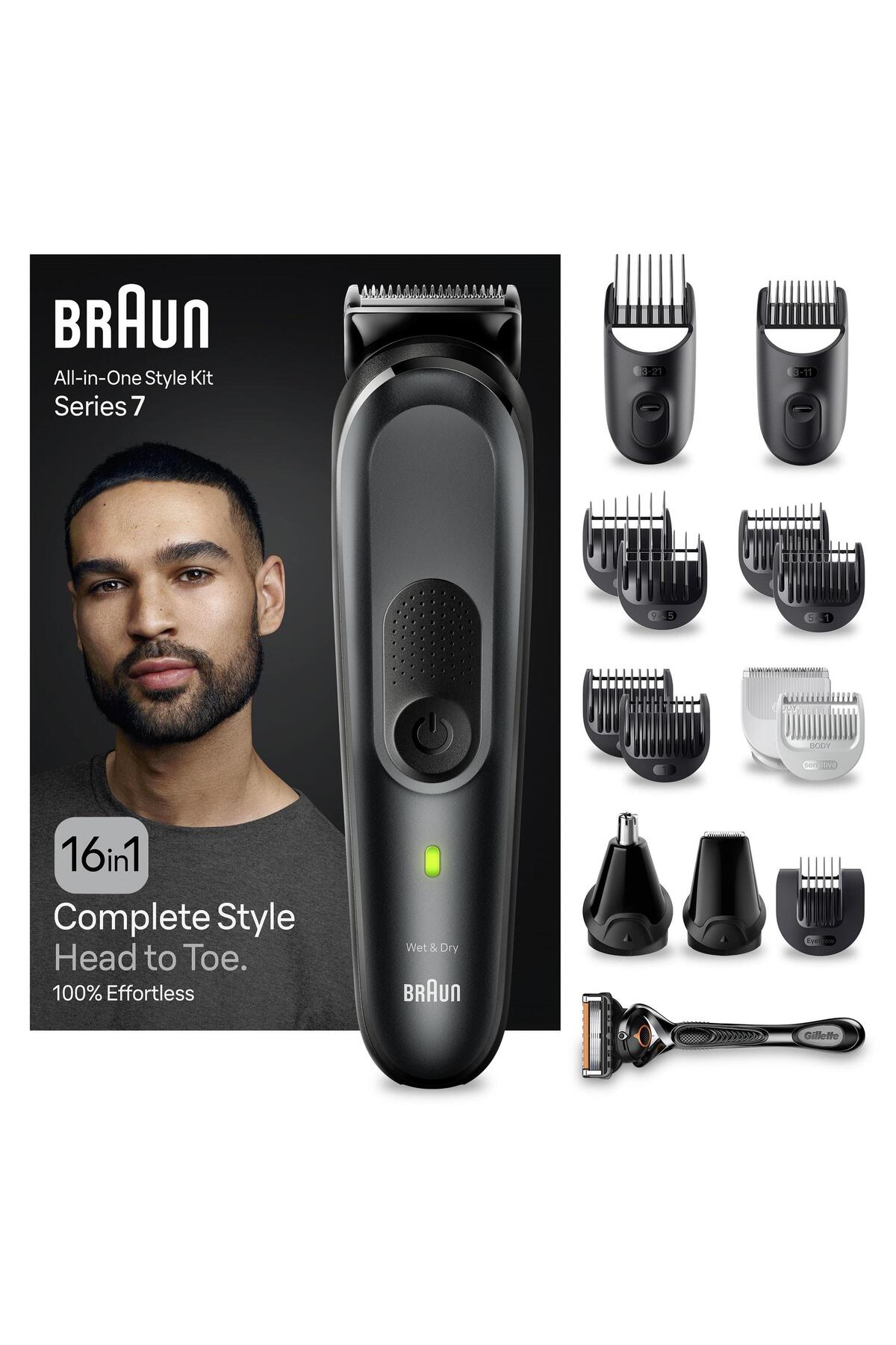 Braun Series 7 Hepsi Bir Arada Şekillendirme Seti  16sı 1 Arada Erkek Bakım Kiti-