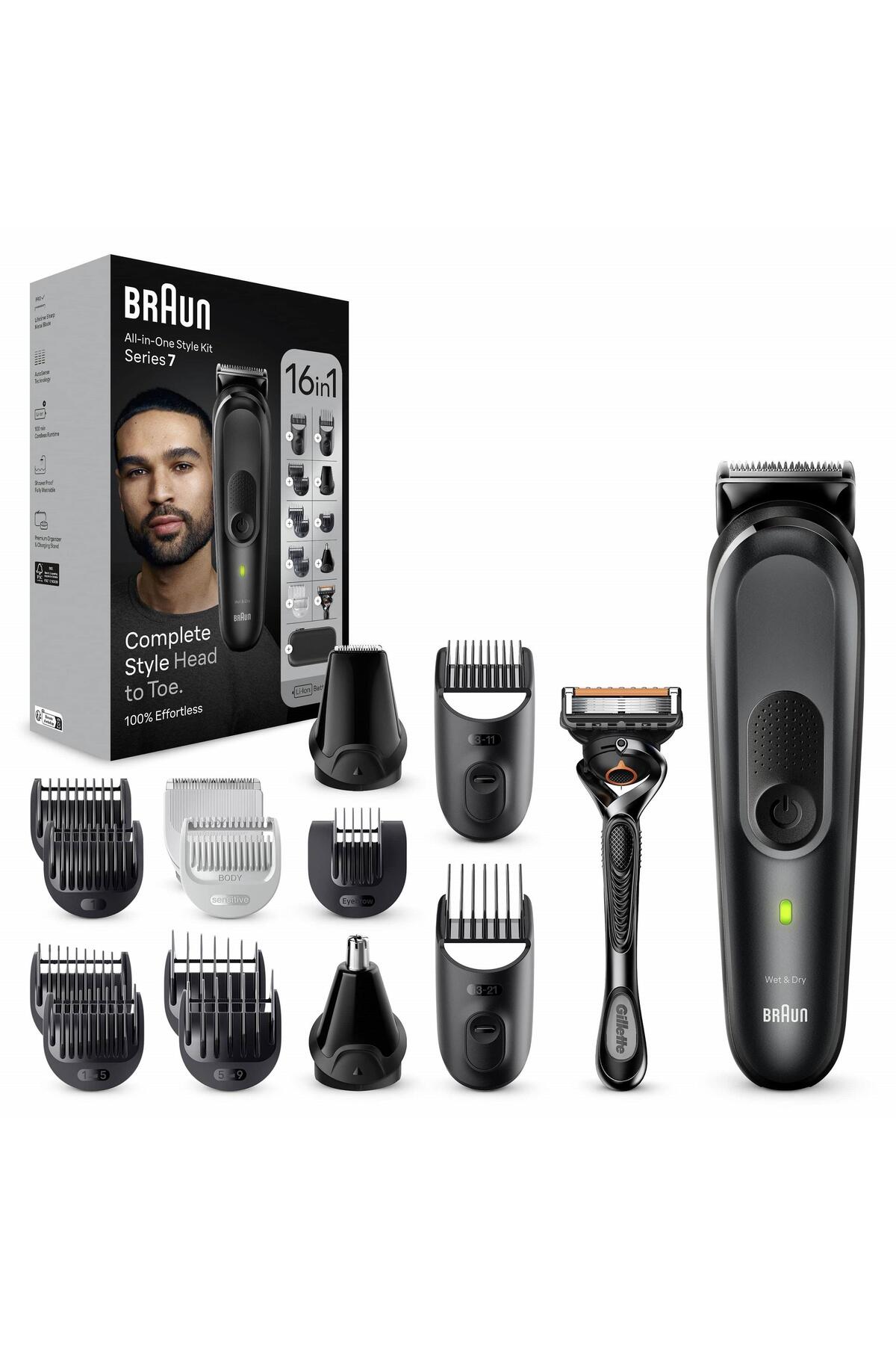 Braun Series 7 Hepsi Bir Arada Şekillendirme Seti  16sı 1 Arada Erkek Bakım Kiti-