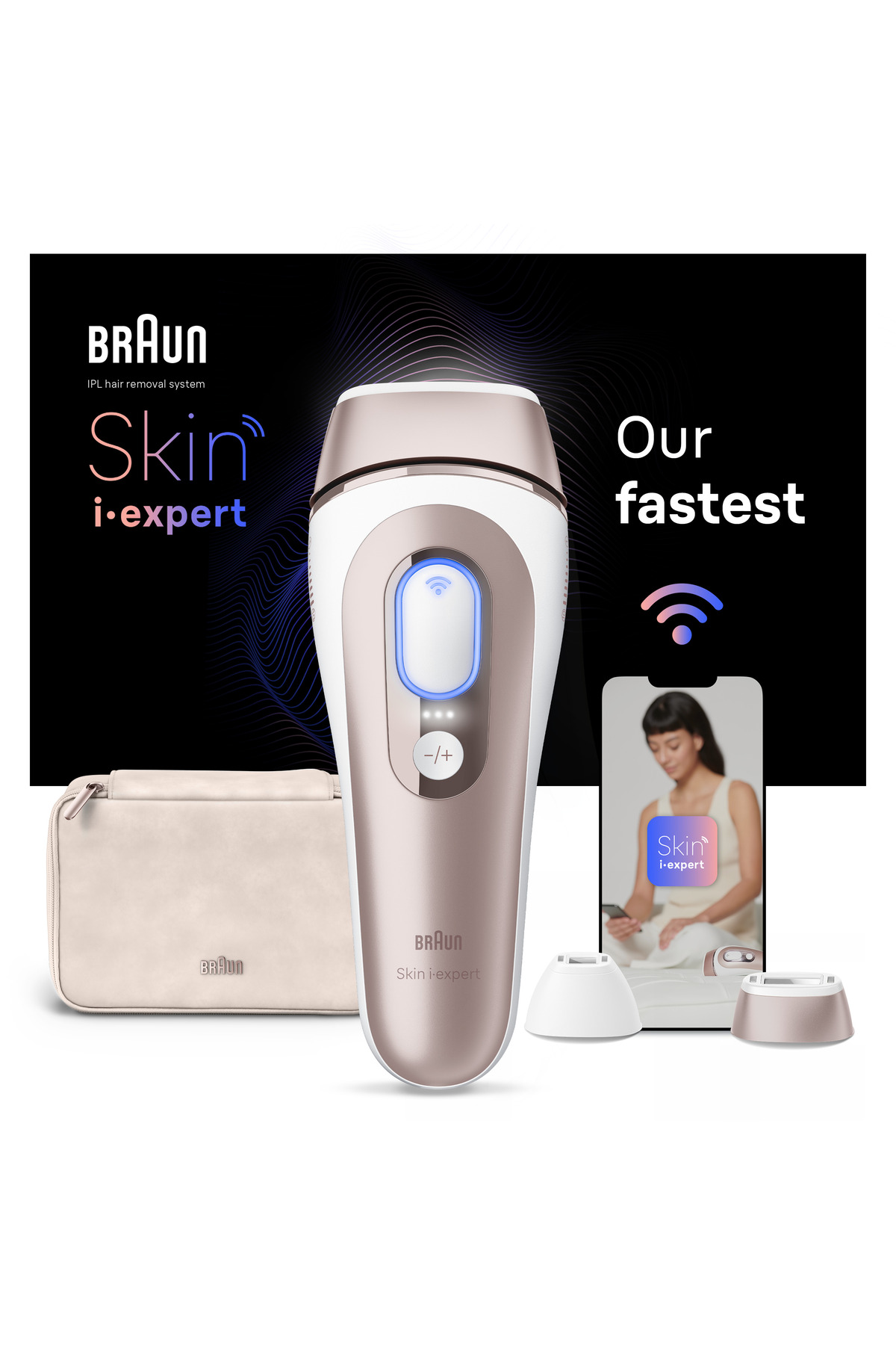 Braun IPL Skin i·expert, Evde Tüy Alma, Ücretsiz Uygulama, Çanta, Gillette Venus, 2 Başlık, PL7147-