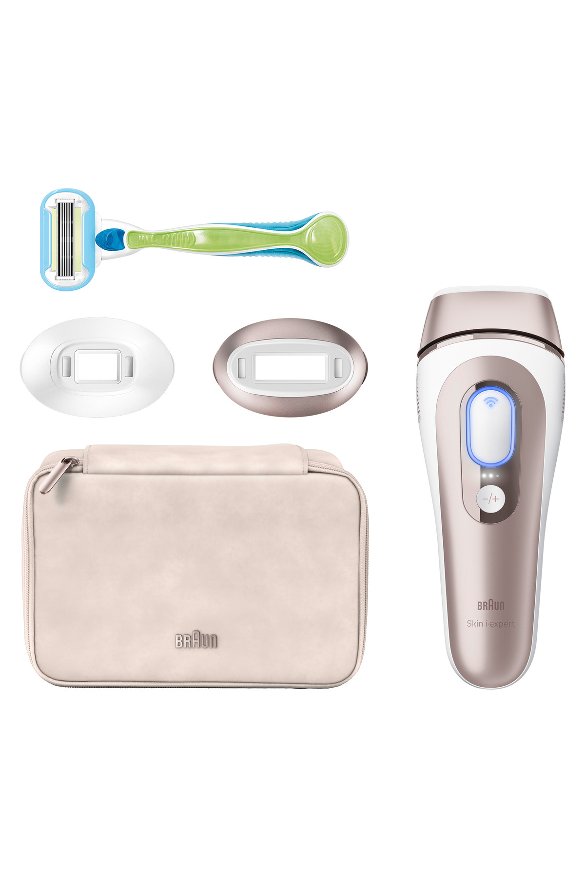 Braun IPL Skin i·expert, Evde Tüy Alma, Ücretsiz Uygulama, Çanta, Gillette Venus, 2 Başlık, PL7147-