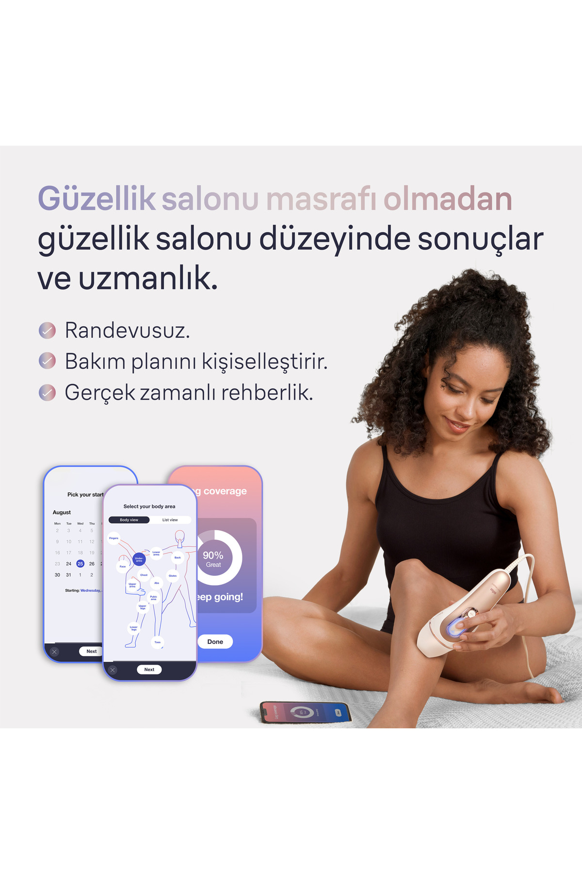 Braun IPL Skin i·expert, Evde Tüy Alma, Ücretsiz Uygulama, Çanta, Gillette Venus, 3 Başlık, PL7253-