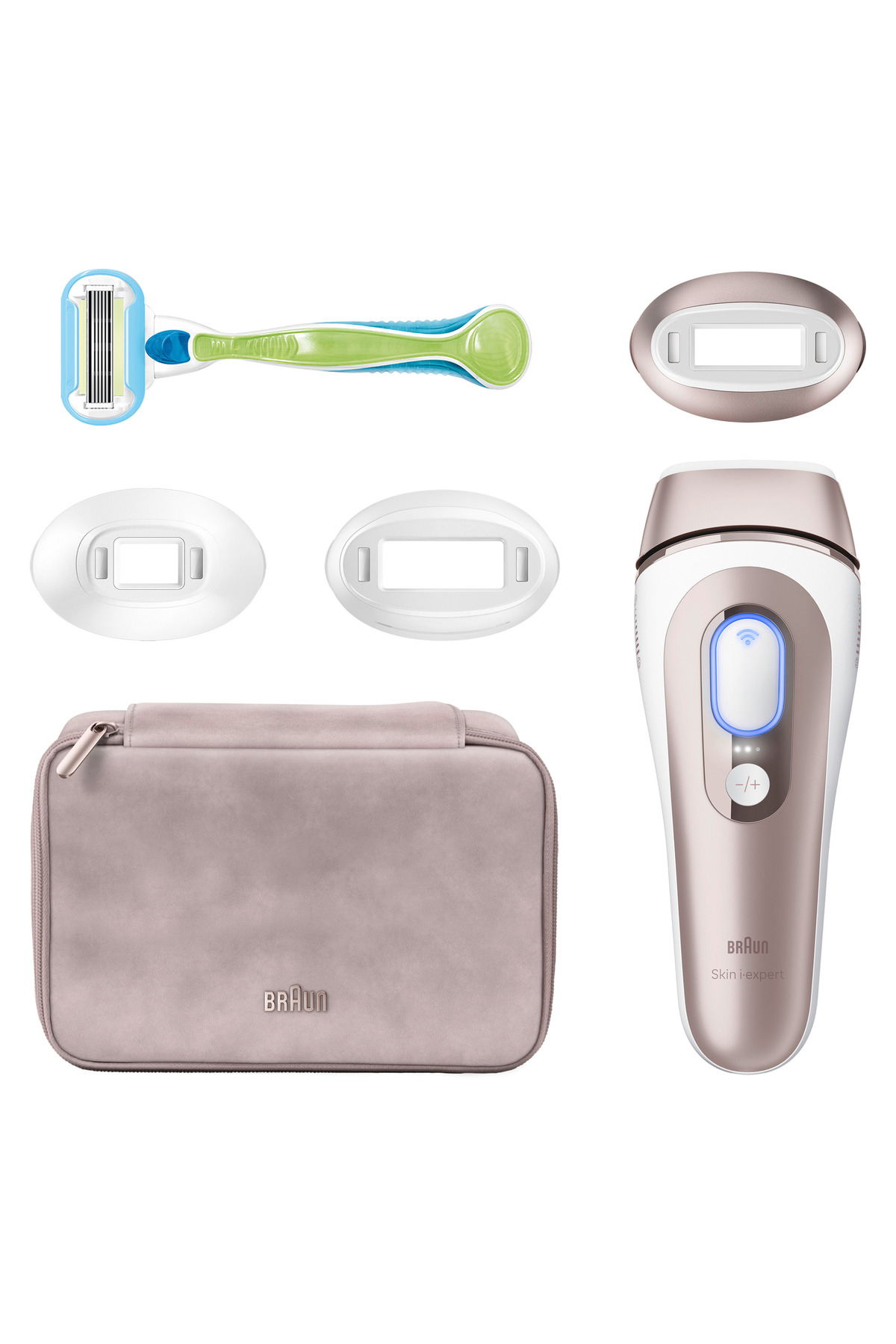 Braun IPL Skin i·expert, Evde Tüy Alma, Ücretsiz Uygulama, Çanta, Gillette Venus, 3 Başlık, PL7253-