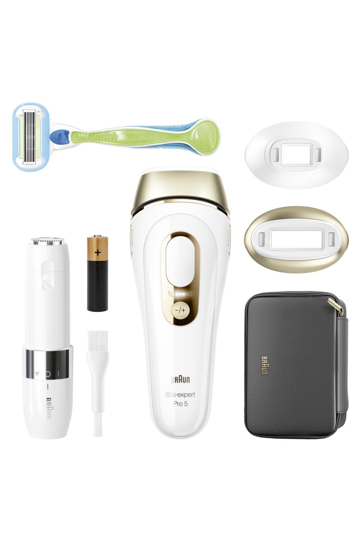 Braun IPL Silk·expert Pro 5, Evde Tüy Alma, Çanta, Venus Tıraş Makinesi, 2 Başlık ile, PL5146-