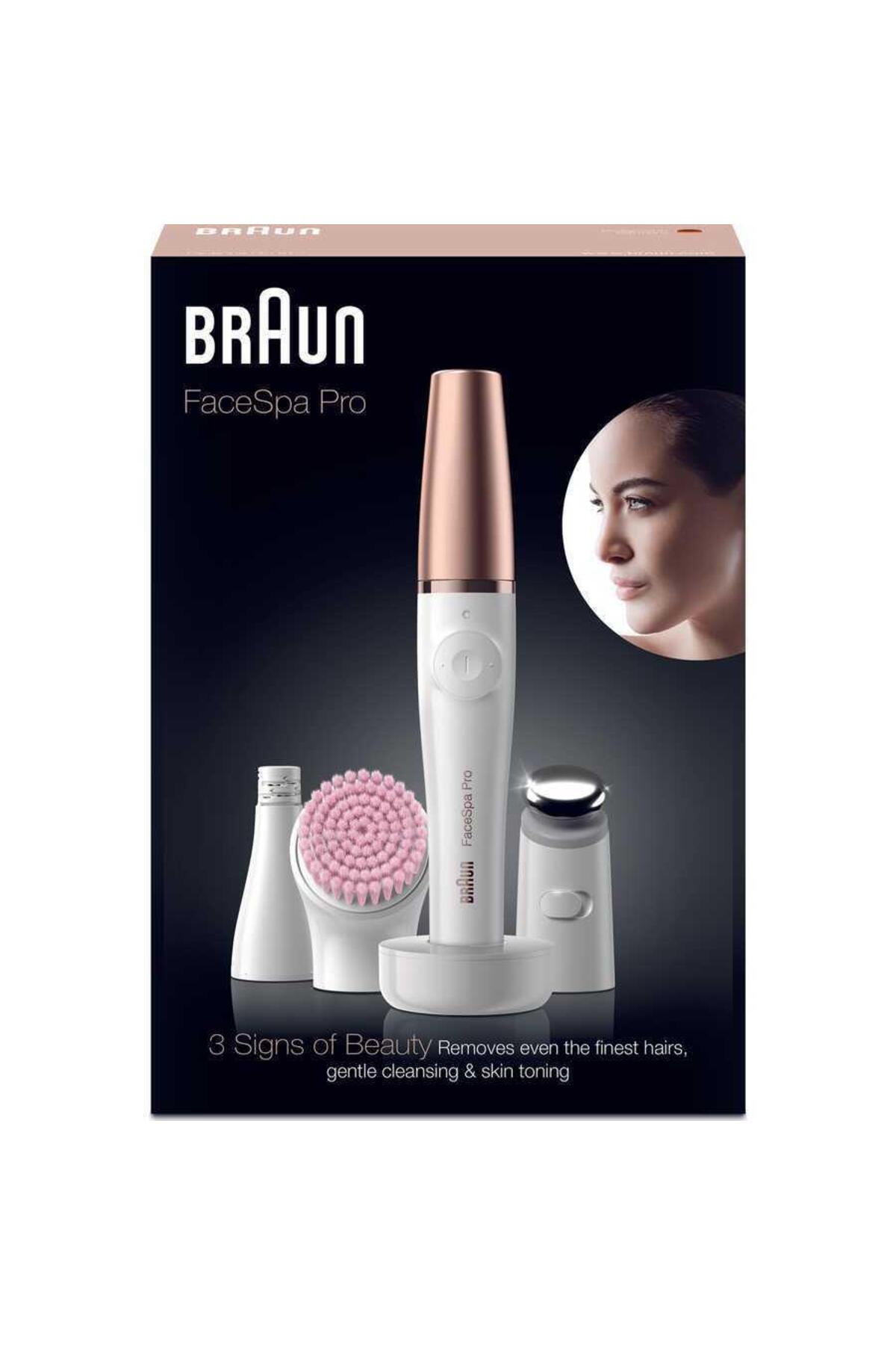 Braun FaceSpa Pro 912 Şarjlı Yüz Epilatörü 3’ü 1 Arada Epilasyon ve Cilt Bakım Seti-