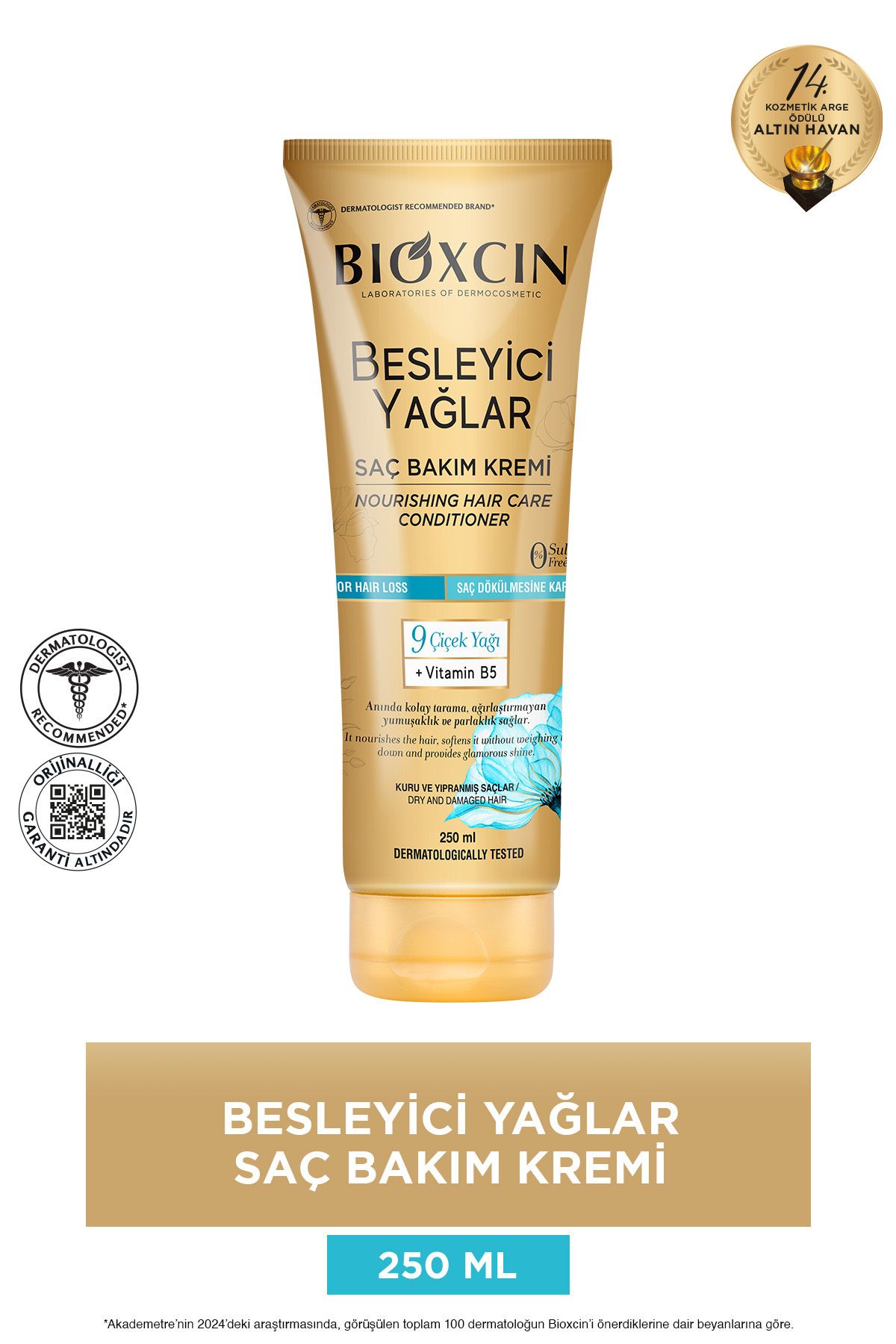BİOXCİN BESLEYİCİ YAĞLAR BAKIM SAÇ KREMİ 250 ML - SÜLFATSIZ. KURU VE YIPRANMIŞ SAÇLAR SAÇ DÖKÜLME KARŞITI-