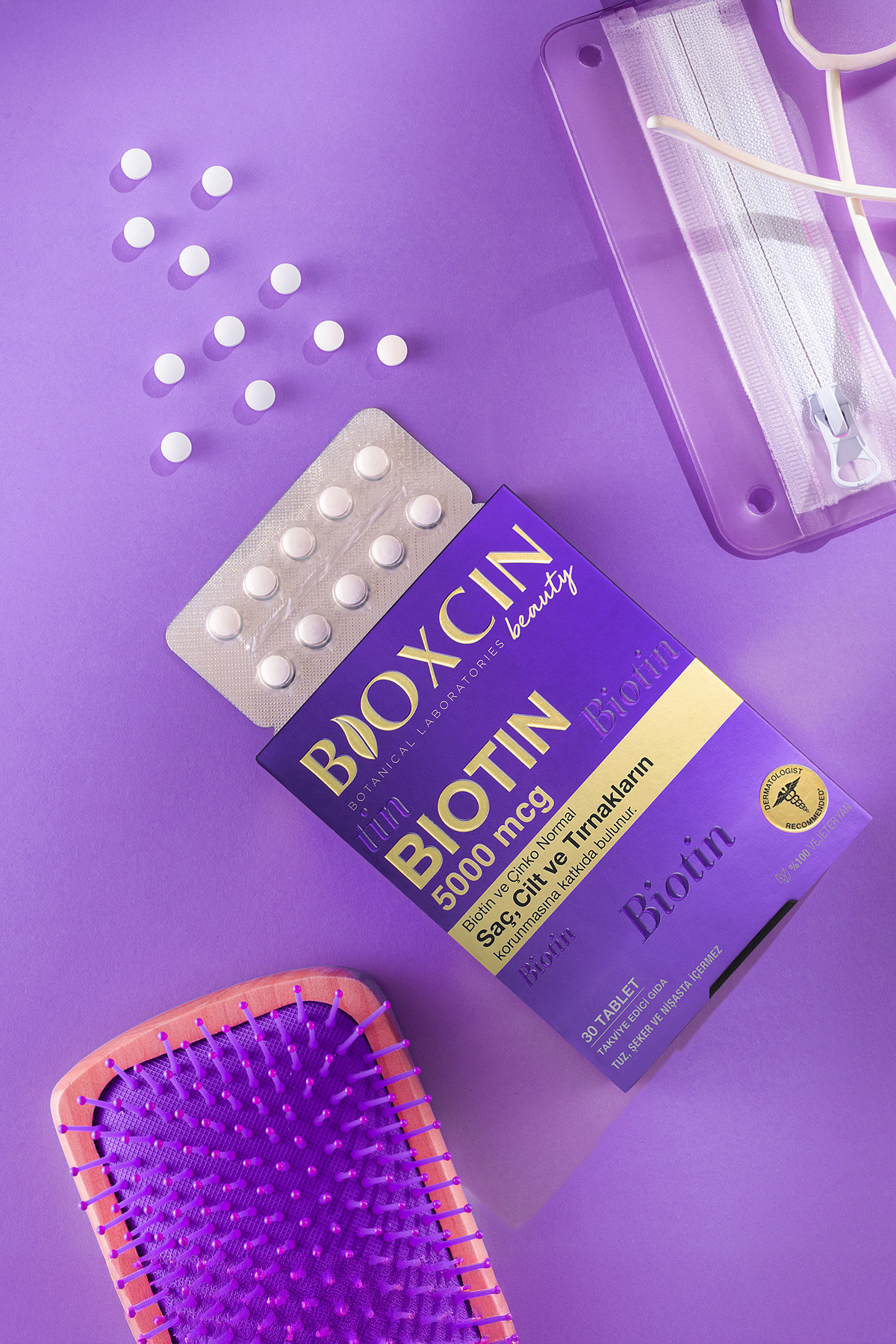 BİOXCİN BİOTİN 5.000 MCG 30 TABLET - BİOTİN + ÇİNKO 15 MG SAÇ VE TIRNAK VİTAMİNİ 2 Lİ AVANTAJ PAKET-