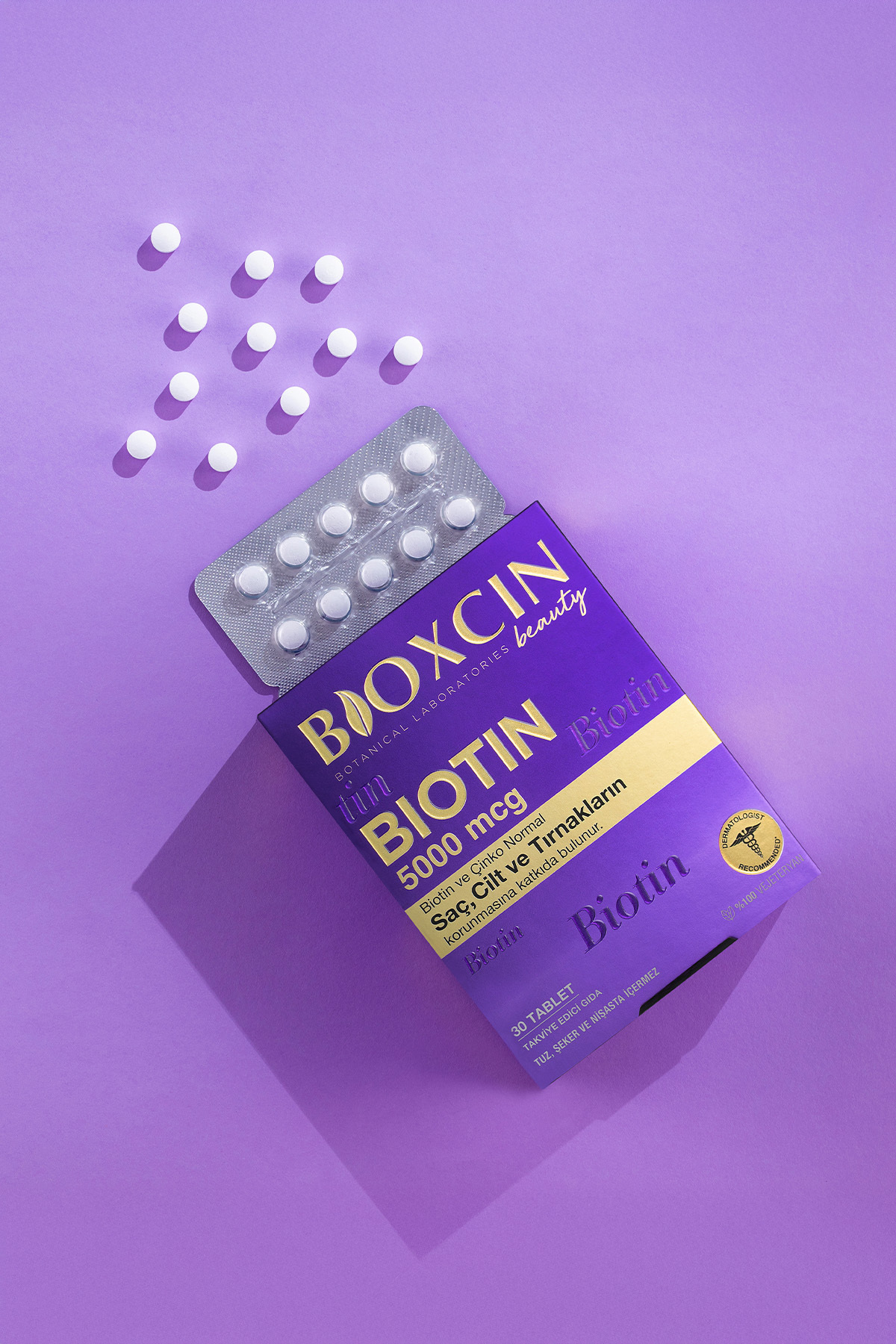 BİOXCİN BİOTİN 5.000 MCG 30 TABLET - BİOTİN + ÇİNKO 15 MG SAÇ VE TIRNAK VİTAMİNİ 2 Lİ AVANTAJ PAKET-