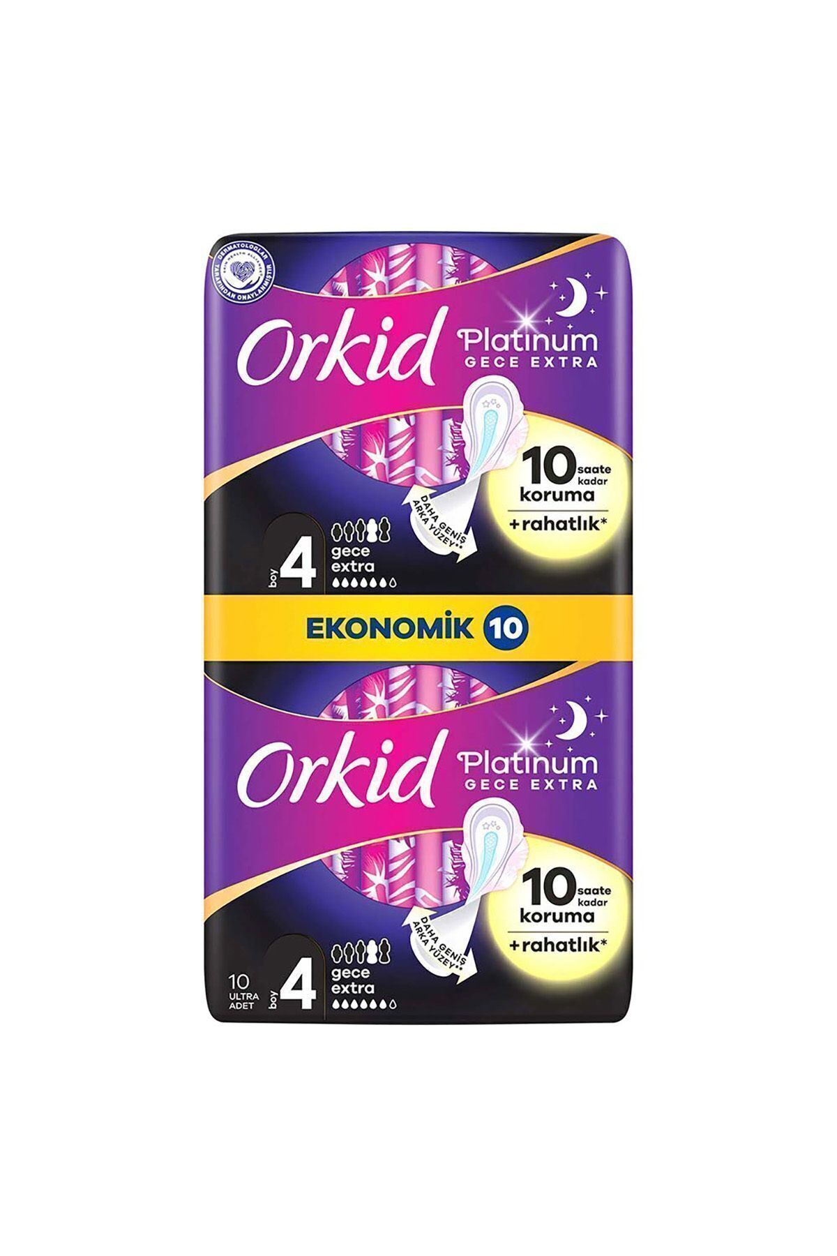 ORKİD PLATİNUM GECE EKSTRA (BOY 4) 10 ADET HİJYENİK PED-
