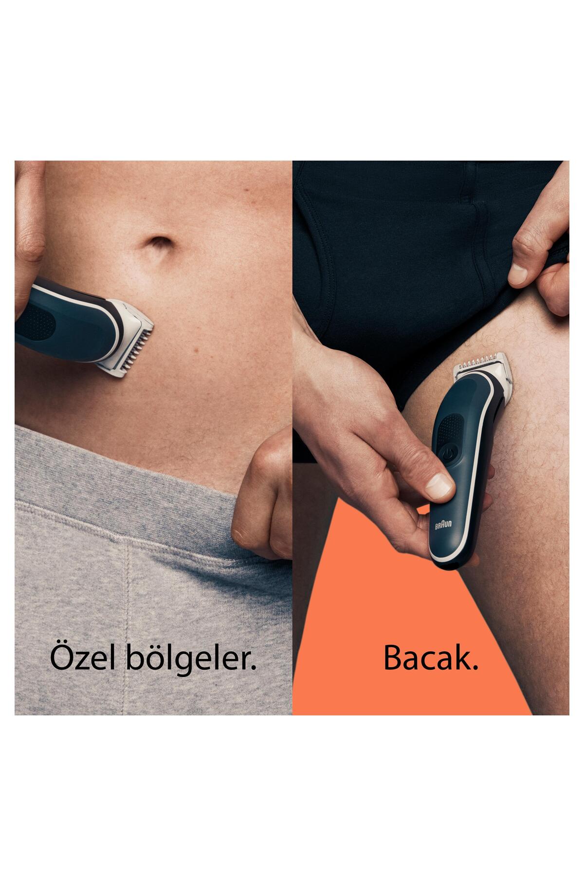 Braun BodyGroomer 5 BG 5340 SkinShield Teknolojisi, 3 Ek Parçalı Vücut Bakım Seti-