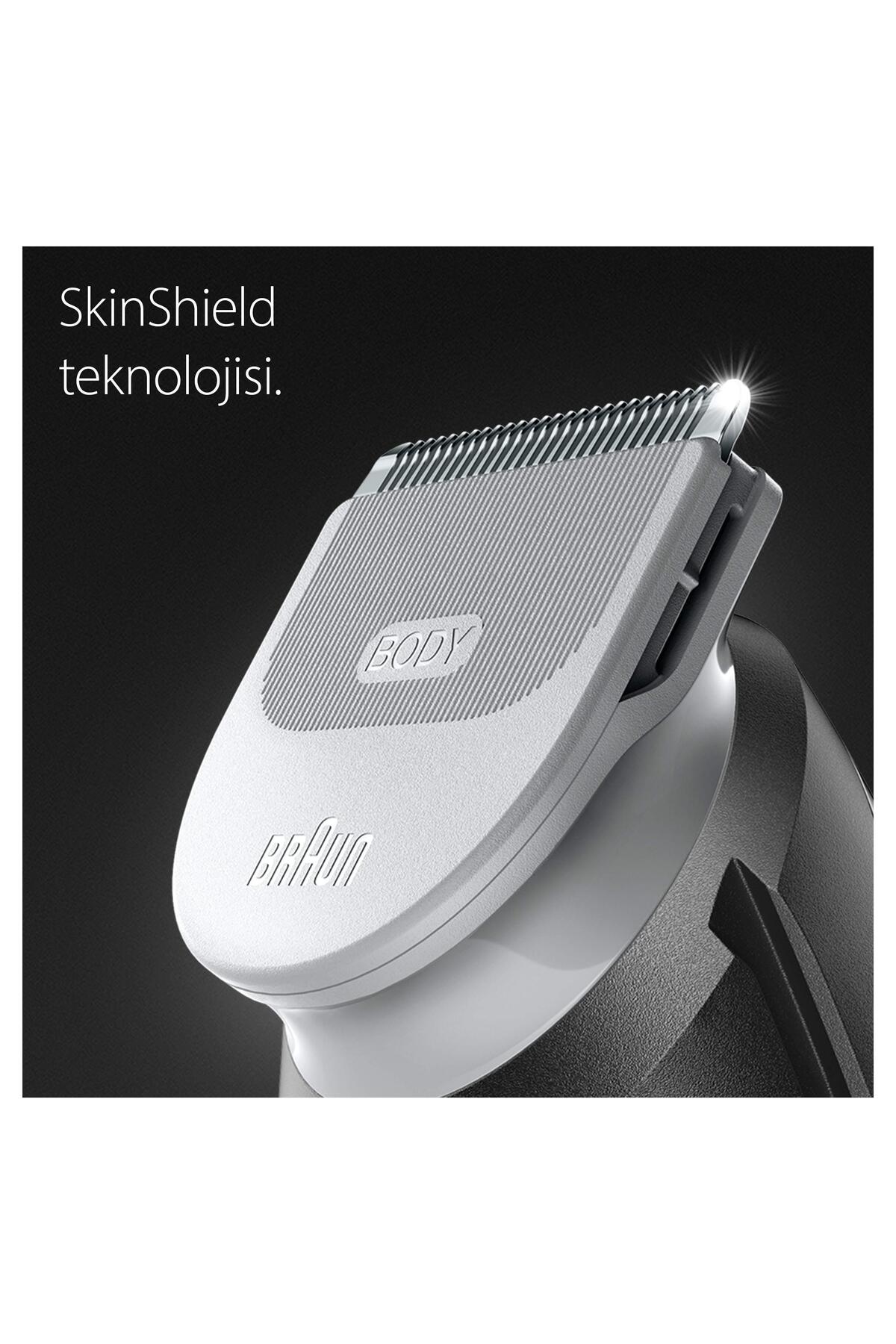 Braun BodyGroomer 5 BG 5340 SkinShield Teknolojisi, 3 Ek Parçalı Vücut Bakım Seti-