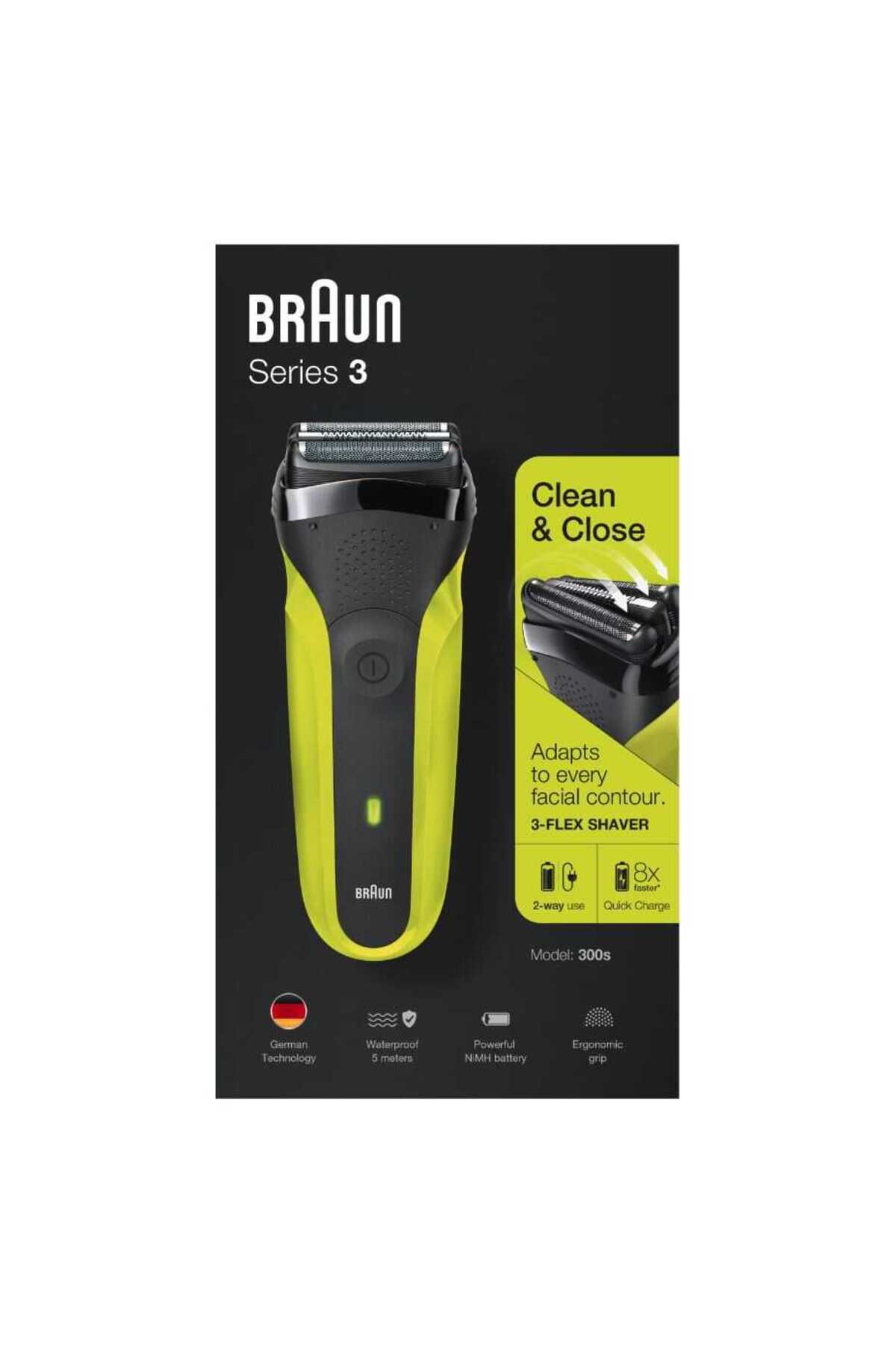 BRAUN SERİES 3 300 VTGRN KURU TIRAŞ MAKİNESİ-