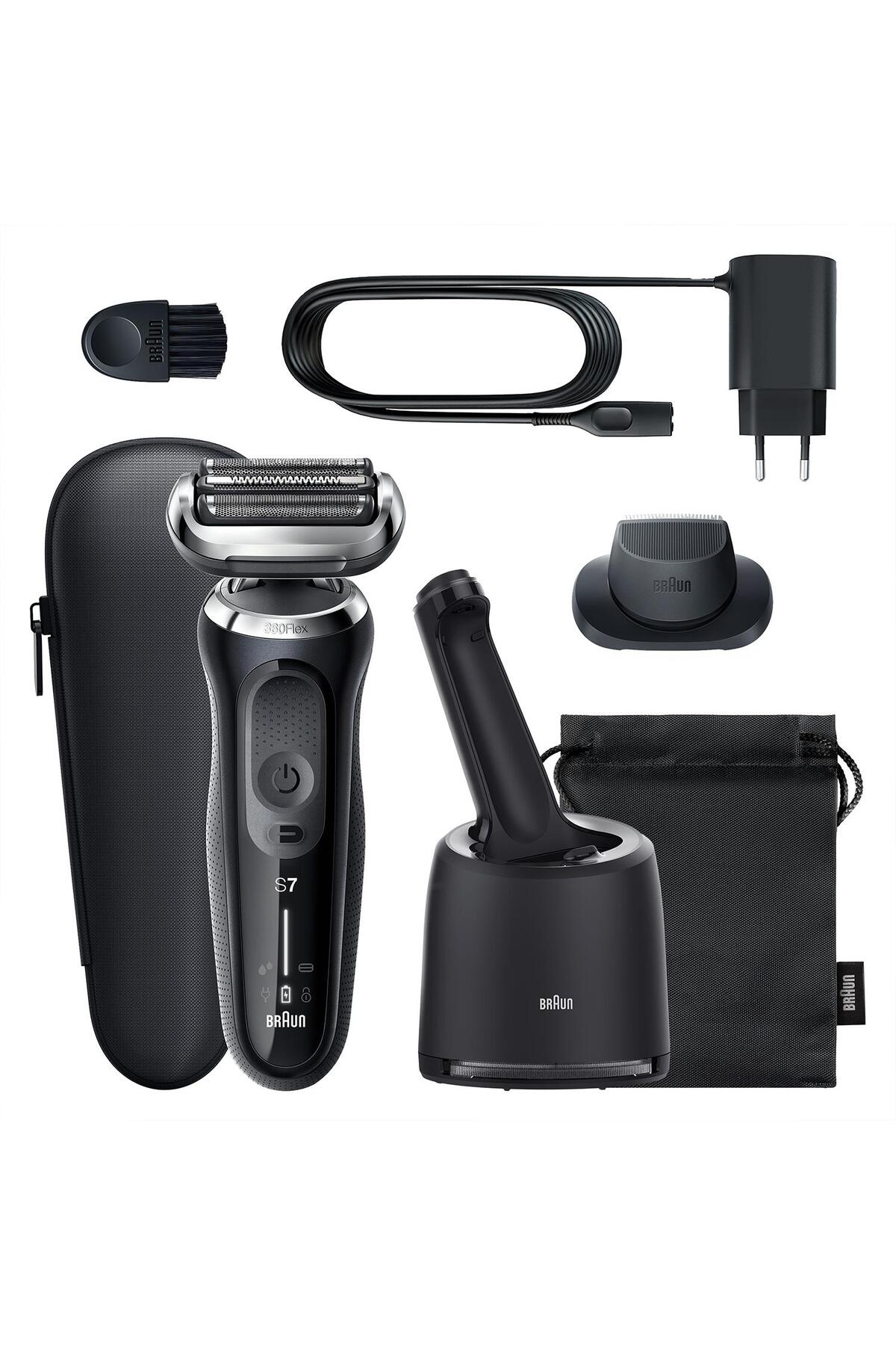 BRAUN YENİ SERİ 7 N7200CC KABLOSUZ TIRAŞ MAKİNESİ. SMARTCARE. AUTOSENSE. 360° FLEX. ISLAK & KURU-