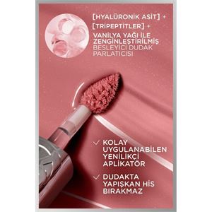 L'Oreal Paris Plump Ambition Hyaluron Lip Oil Besleyici ve Nemlendirici Dudak Parlatıcısı - 641 Latte Glace-