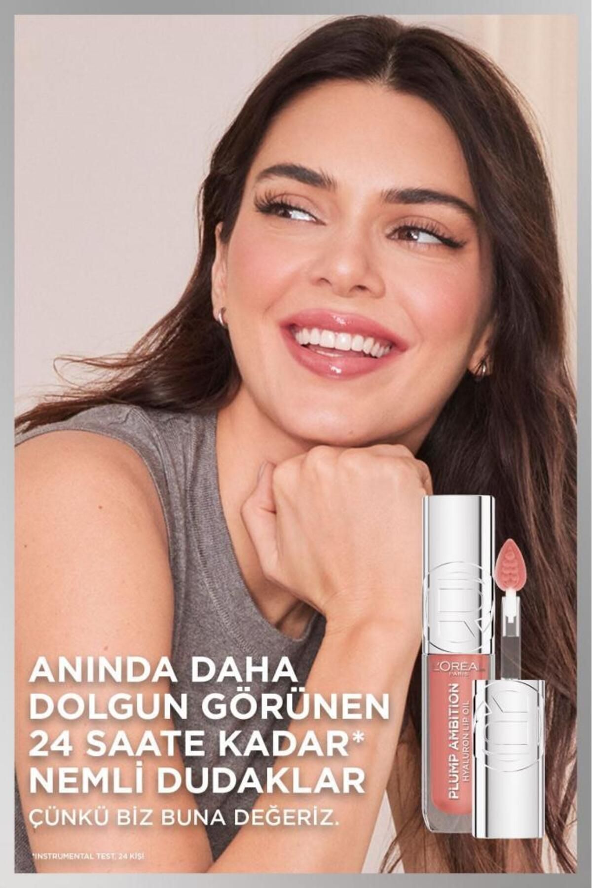 L'Oreal Paris Plump Ambition Hyaluron Lip Oil Besleyici ve Nemlendirici Dudak Parlatıcısı - 641 Latte Glace-