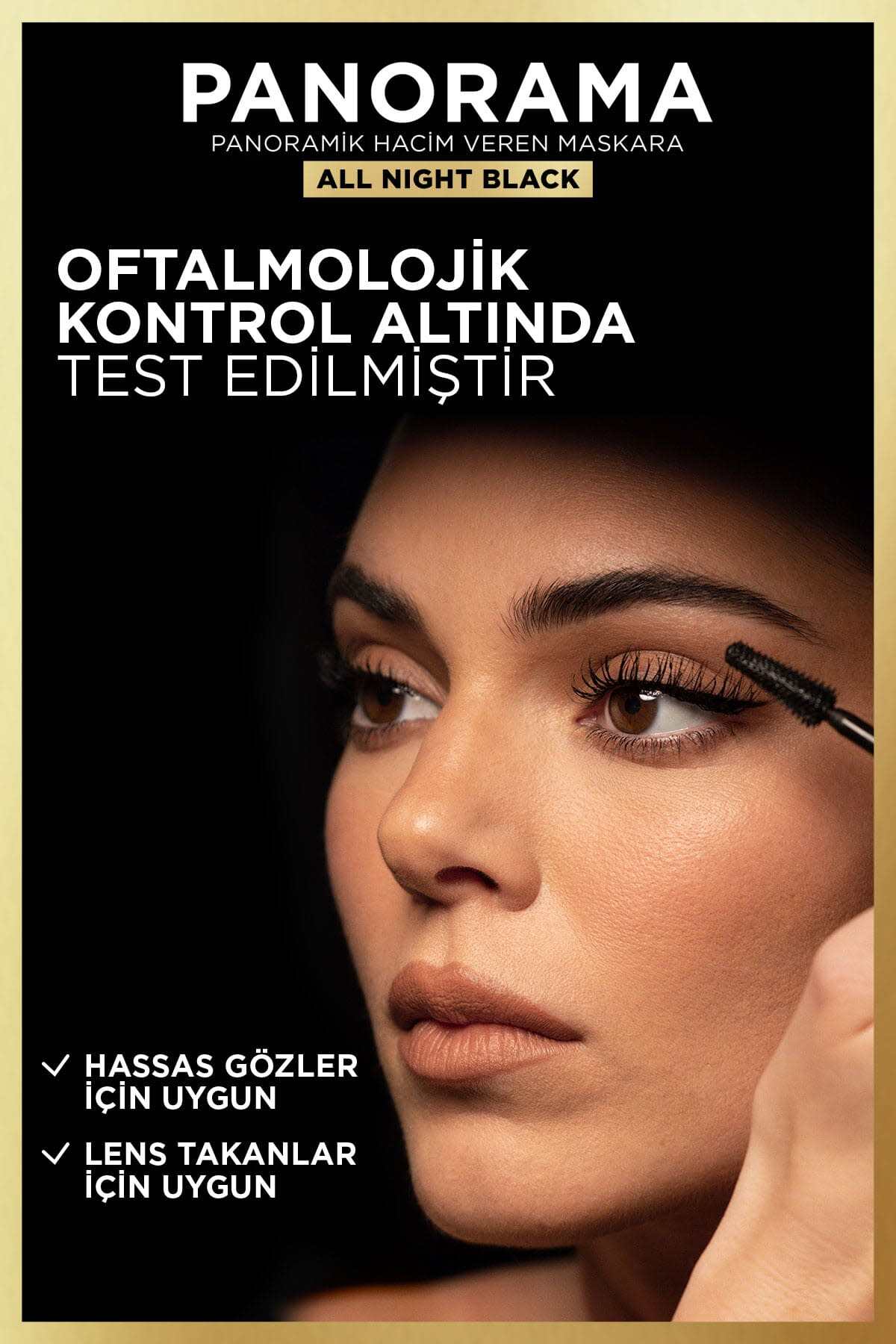 L'Oreal Paris Panorama Hacim Veren Maskara All Night Black - Siyah-