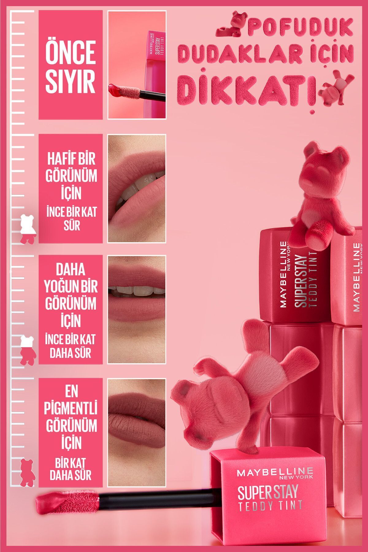 Maybelline New York Maybelline Super Stay Teddy Tint Uzun Süre Kalıcı Likit Mat Tint 40 Petalcore-