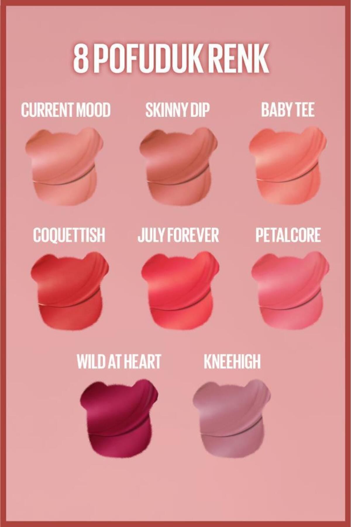 Maybelline New York Maybelline Super Stay Teddy Tint Uzun Süre Kalıcı Likit Mat Tint 50 Wild At Heart-