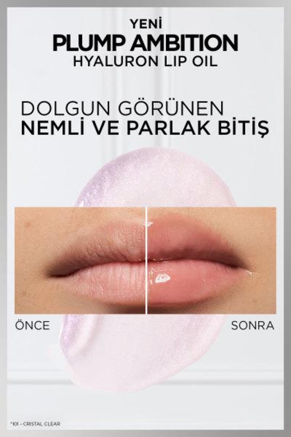 L'Oreal Paris Plump Ambition Hyaluron Lip Oil Besleyici ve Nemlendirici Dudak Parlatıcısı - 650 Nude Macaron-