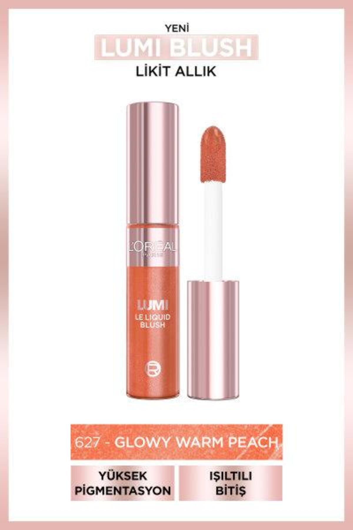 L'Oreal Paris Lumi Blush Likit Allık - Glowy Warm Peach-