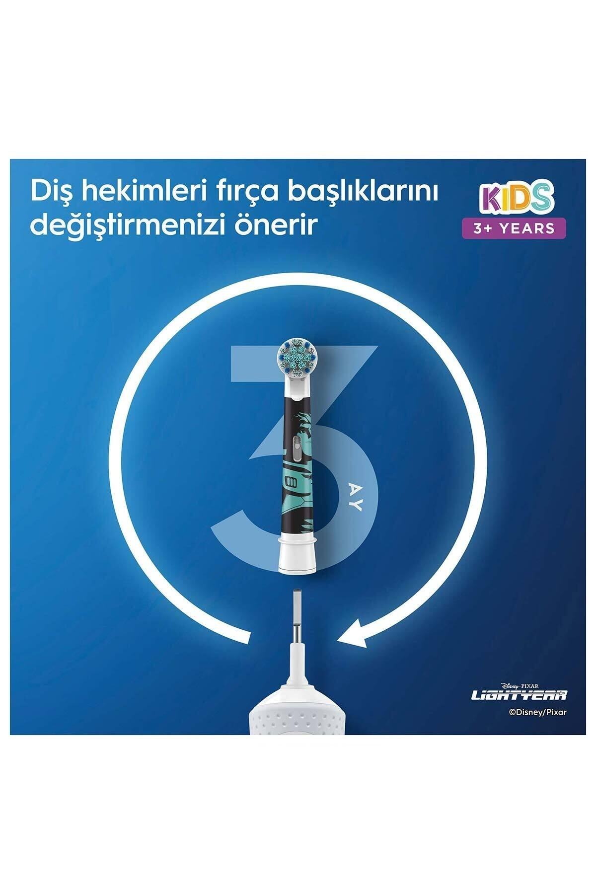 ORAL-B D100 VİTALİTY LİGHTYEAR ÖZEL SERİ ÇOCUKLAR IÇİN EKSTRA YUMUŞAK ŞARJ EDİLEBİLİR DİŞ FIRÇASI +-