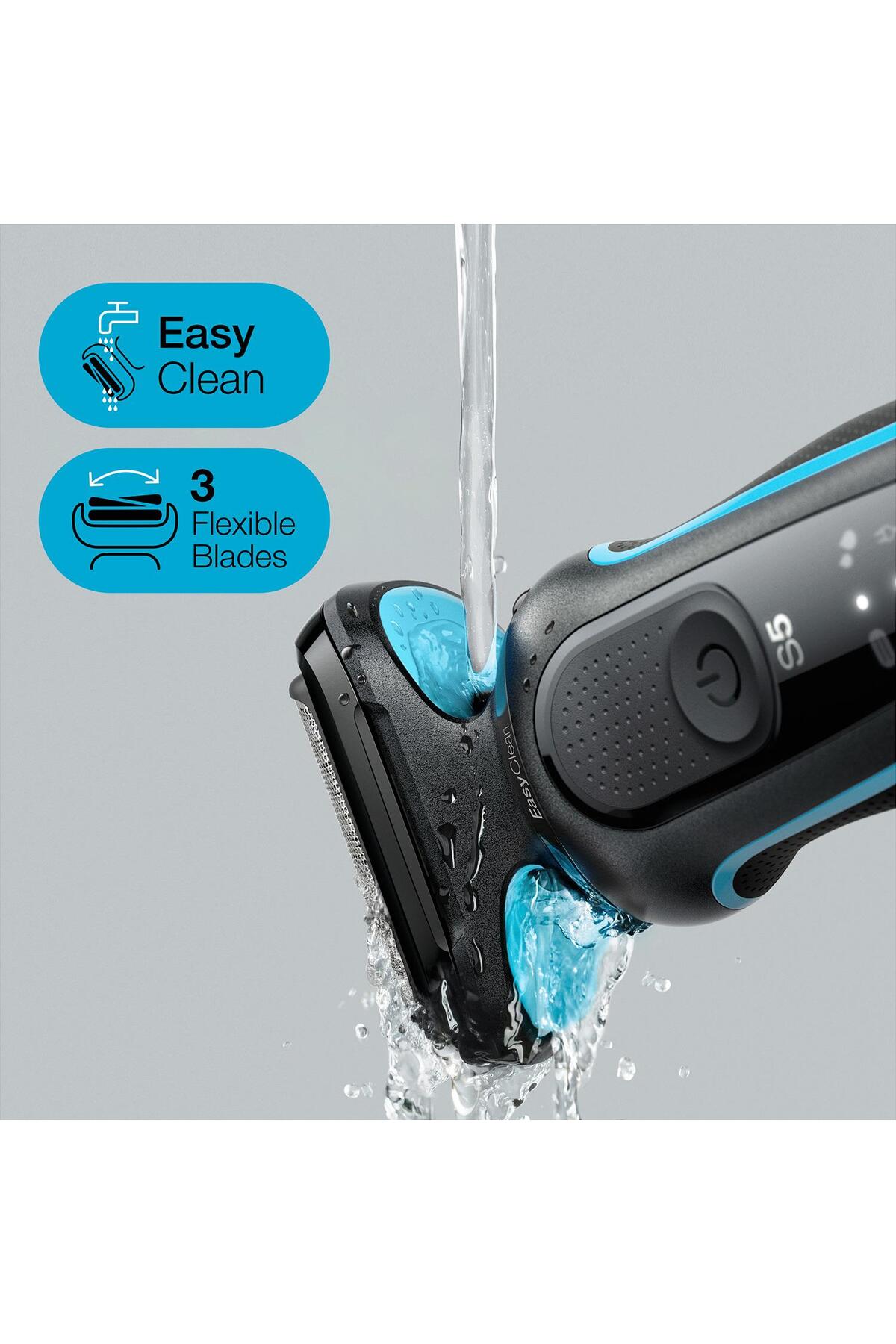 BRAUN YENİ SERİ 5 M1000S KABLOSUZ TIRAŞ MAKİNESİ. AUTOSENSE. EASYCLEAN. EASYCLİCK. ISLAK & KURU-