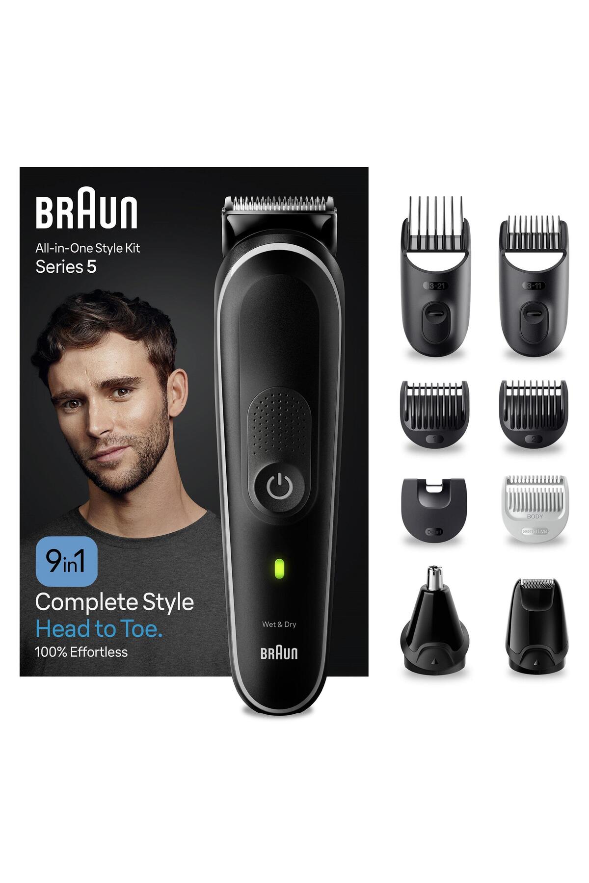 BRAUN SERİES 5 MGK5420 HEPSİ BİR ARADA ŞEKİLLENDİRME SETİ. 9’U 1 ARADA ERKEK BAKIM KİTİ-