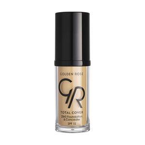 GOLDEN ROSE TOTAL COVER 2İN1 FOUNDATİON & CONCEALER NO: 15 WARM SAND - FONDÖTEN & KAPATICI-
