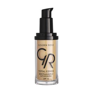 GOLDEN ROSE TOTAL COVER 2İN1 FOUNDATİON & CONCEALER NO: 15 WARM SAND - FONDÖTEN & KAPATICI-