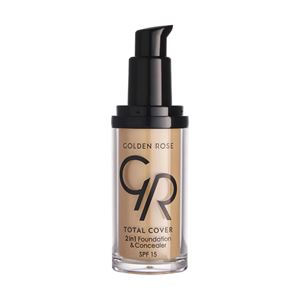 GOLDEN ROSE TOTAL COVER 2İN1 FOUNDATİON & CONCEALER NO: 22 NATURAL BEİGE - FONDÖTEN & KAPATICI-