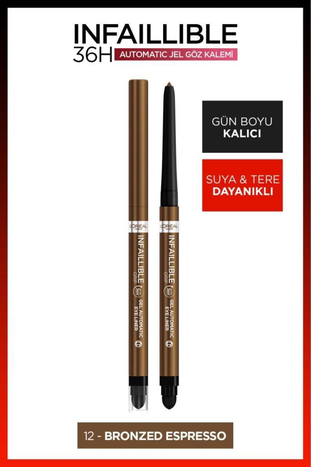 LOREAL PARİS INFAİLLİBLE GEL AUTOMATİC EYELİNER - JEL GÖZ KALEMİ NO: 12 BRONZED ESPRESSO-